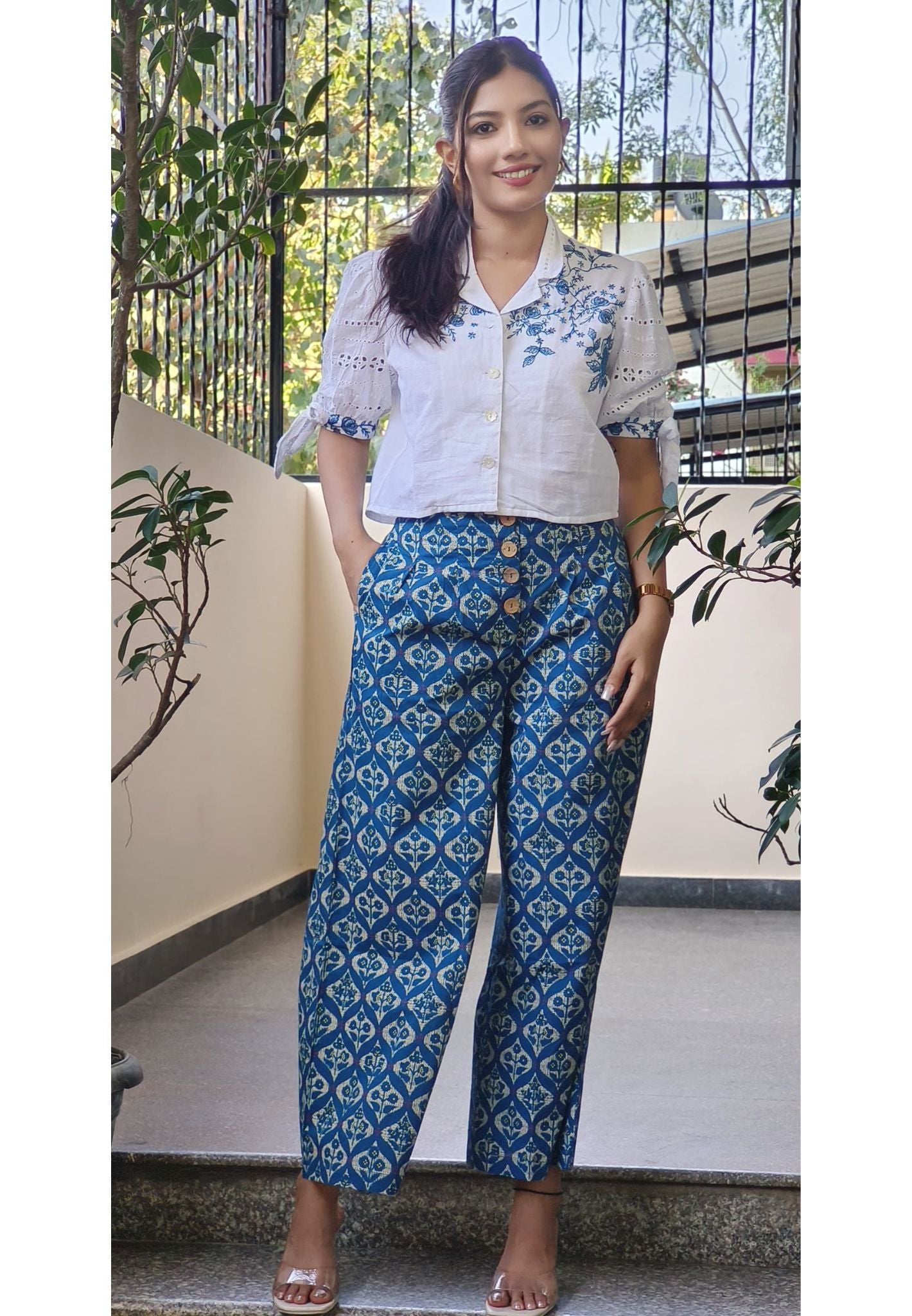 Beautiful Flex Cotton Embroidered Co-Ord Set-08759