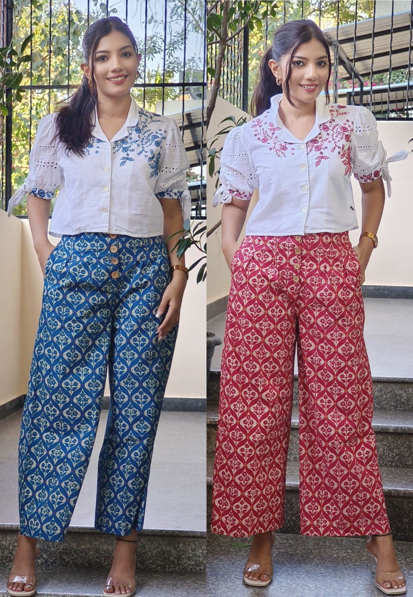 Beautiful Flex Cotton Embroidered Co-Ord Set-08759