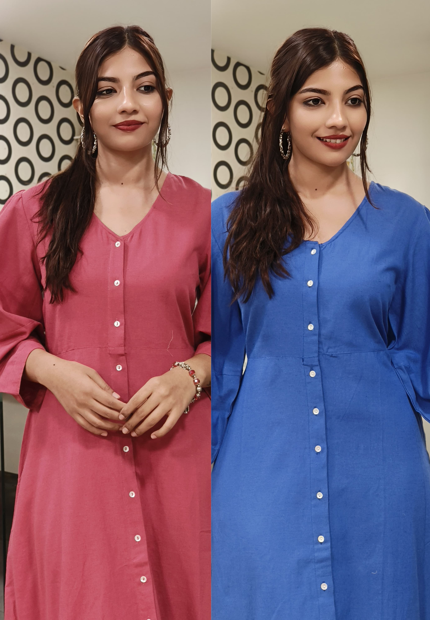 Solid Shade Summer Frock with Pockets-09110