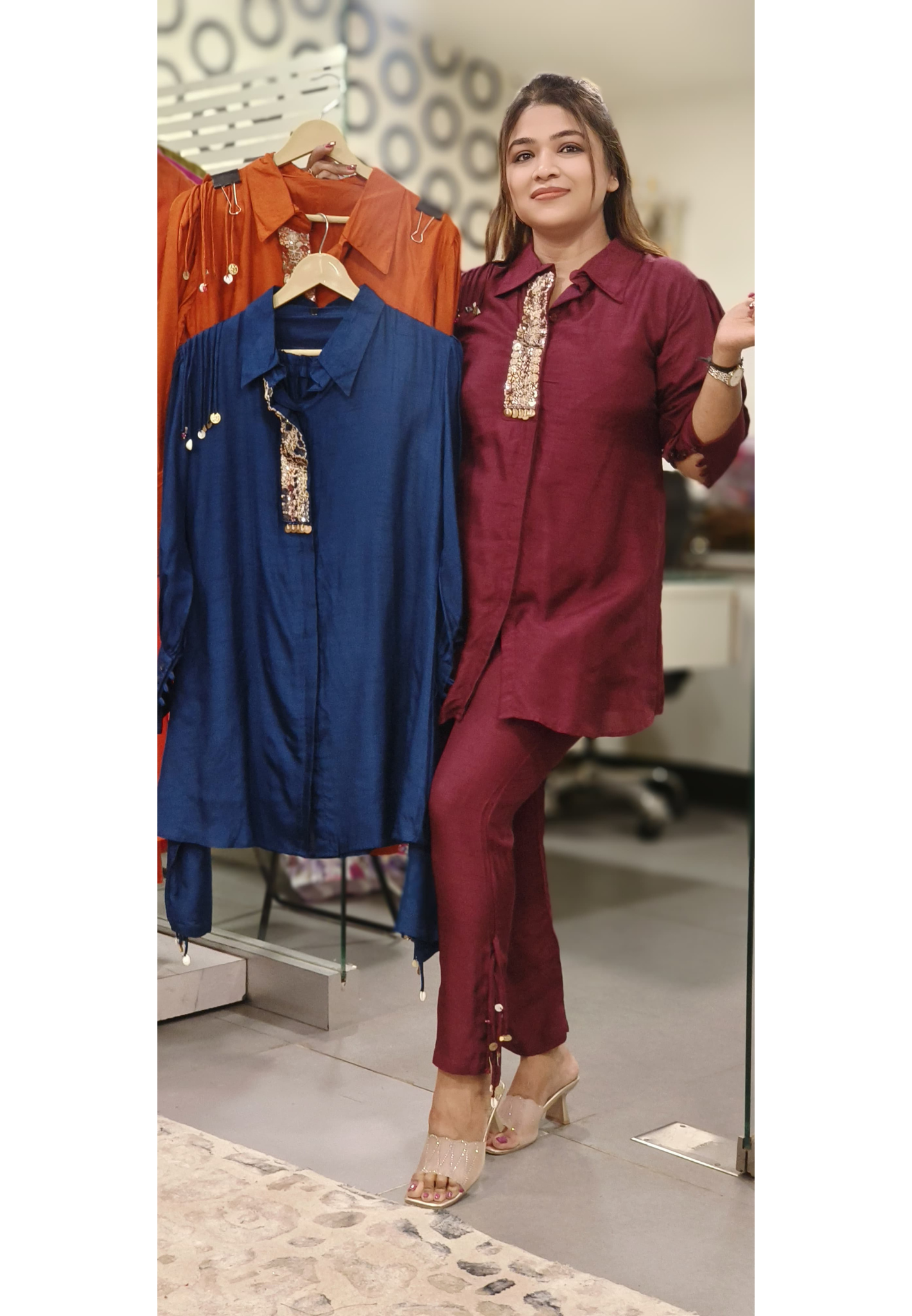 Exquisite Embroidered Cord Set in Dola Silk 9514,9516,9515