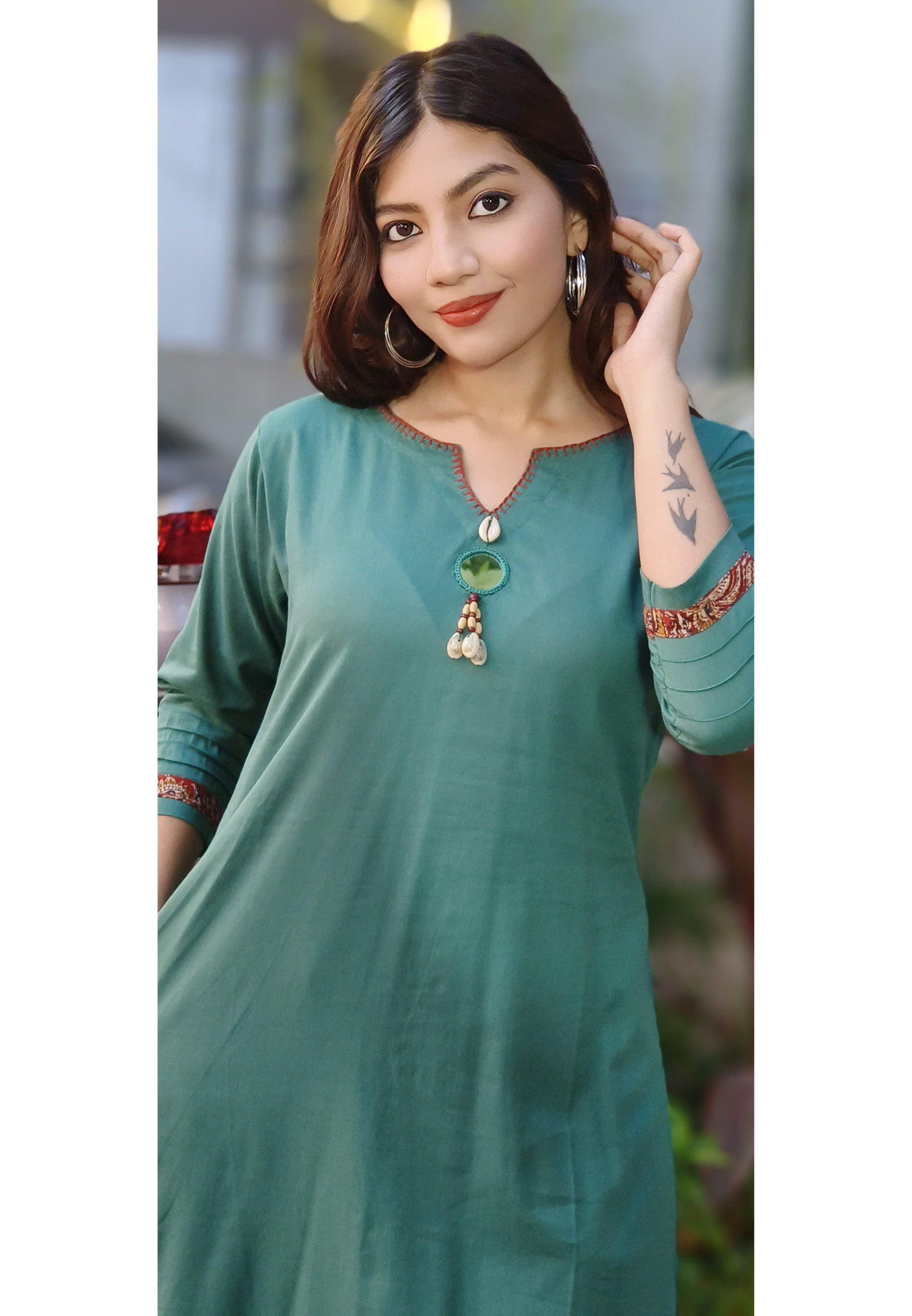 Solid Kurta With Loose Bottom In Cotton Fabric- 10249, 10250
