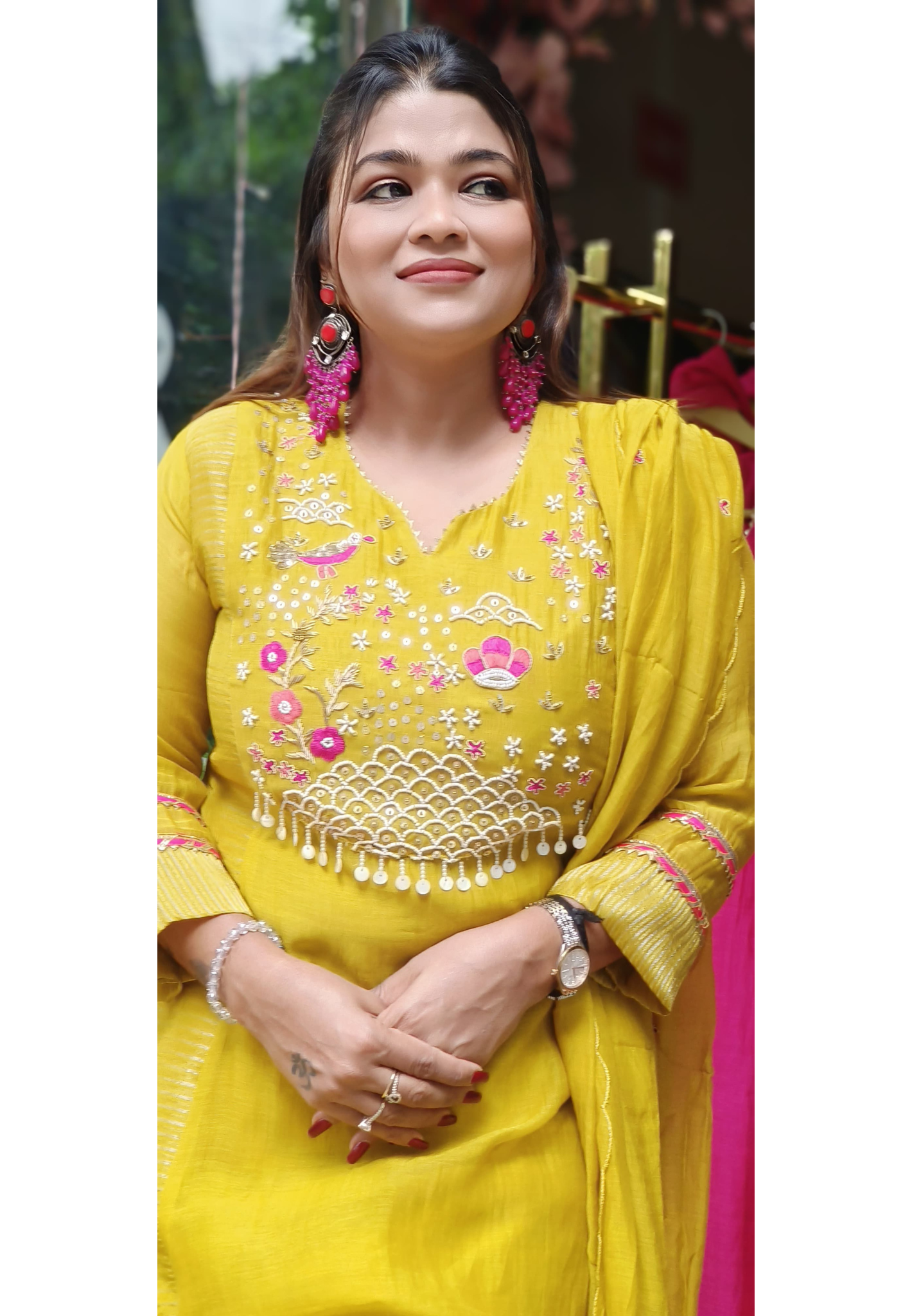 Mul Chanderi Full Suit With Zari Work & Embroidery- 10243, 10244, 10245