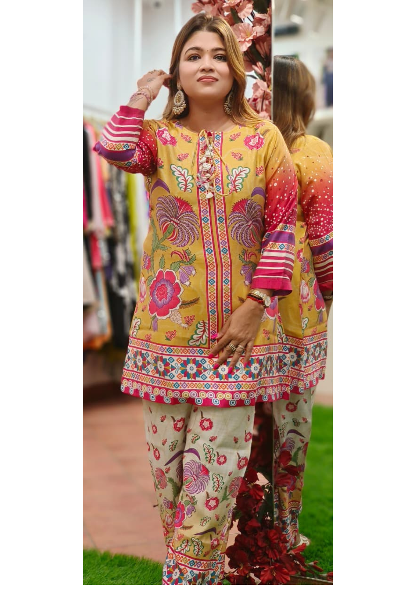 Gardenia Printed German Rayon Co-Ord Set