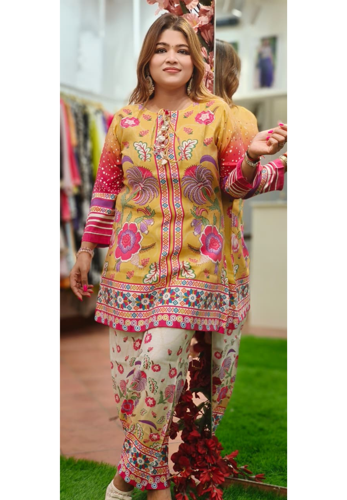 Gardenia Printed German Rayon Co-Ord Set