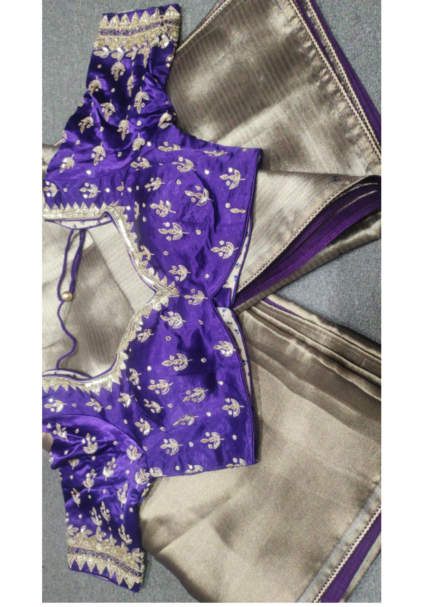 Premium Tissue Designer Party Wear Saree With Complete Handwork Blouse