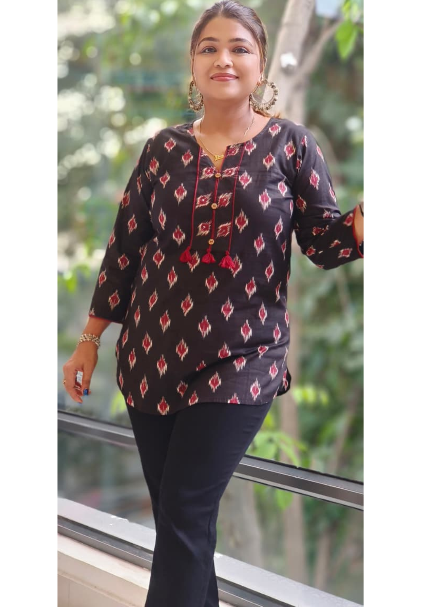 Summer Manderian Collar Cotton only Short Kurti-12203,12191,1219312192 Dispatching From Monday