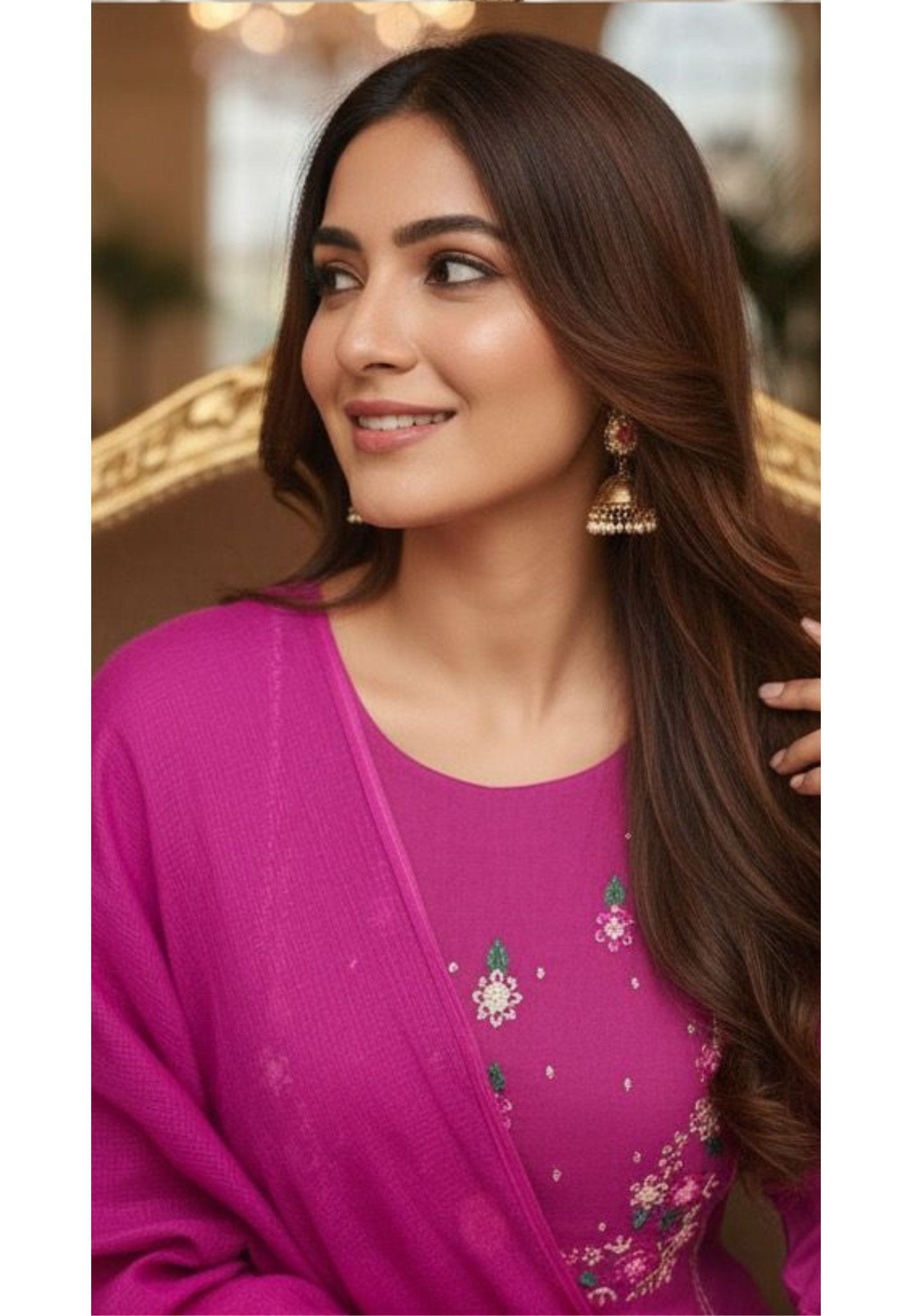 Pure Handloom Cotton Straight Kurta Set with Delicate Thread Embroidery & Matching Dupatta And Bottom-12211,12330