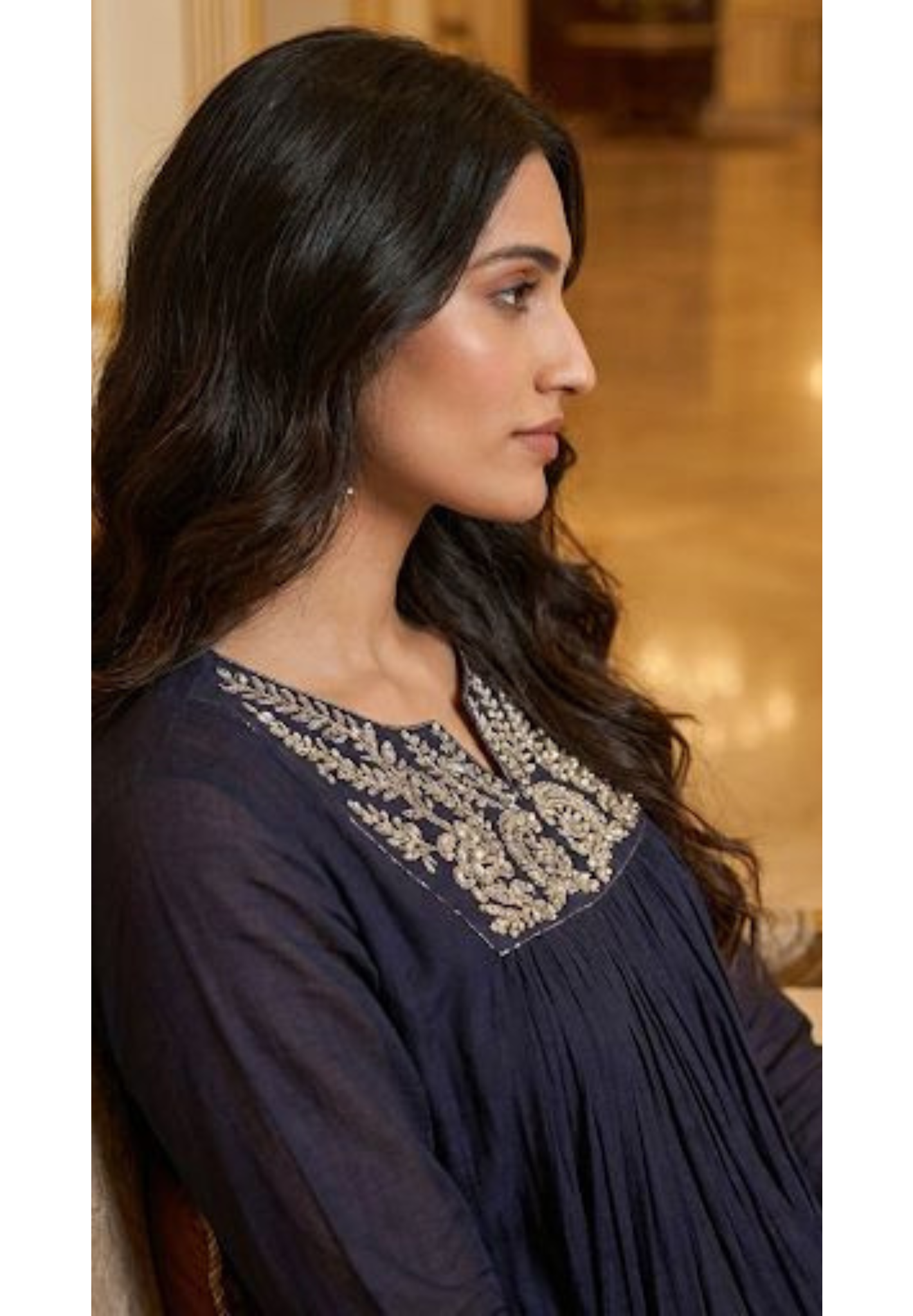 Designer Chinon Pleated Anarkali full Set Kurta Bottom & Dupatta Adorned With Intricate Cut-Dana Hand Embroidery-12798,12797,12798