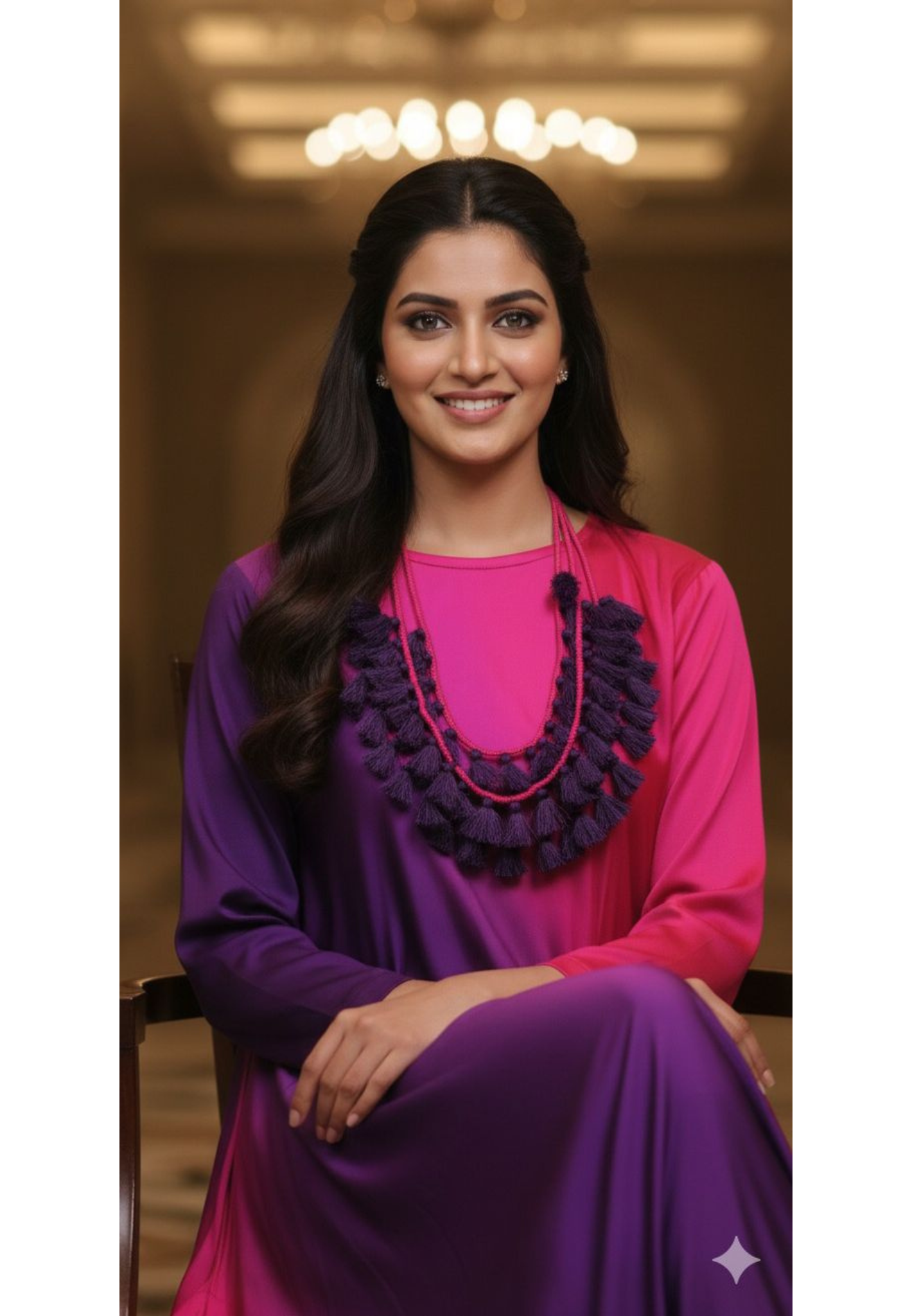 Modal Satin Very Stylish Drape Look Dual-Tone Festive Fusion Indo-Western Wear With Separate Neck Piece- 12842, 12841