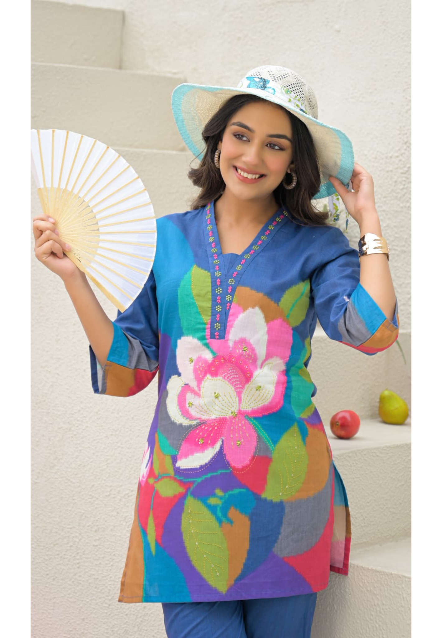 Summer Vibe Cool Printed Co-Ord Set In Premium Cotton Fabric- 13805