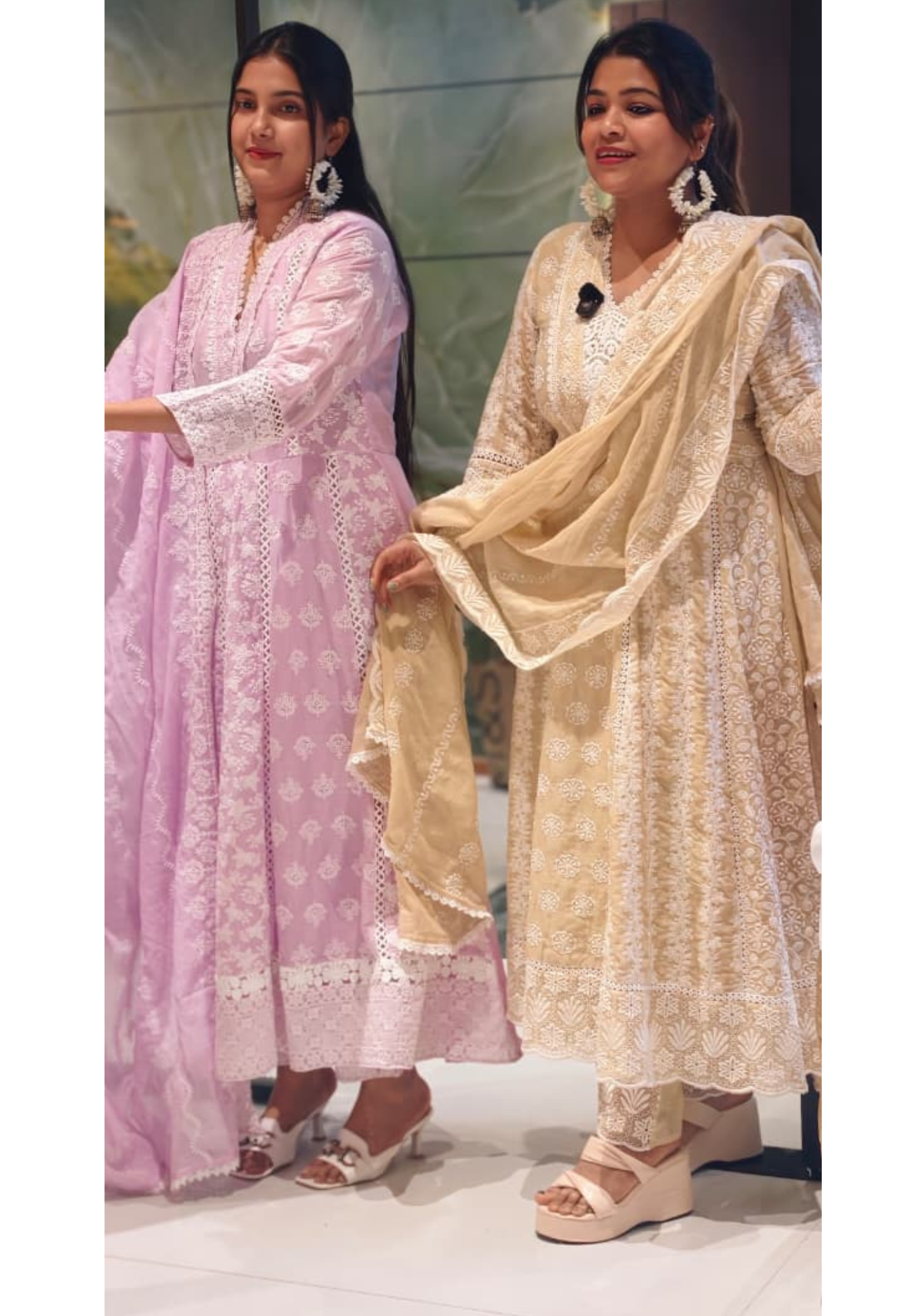 Elegant Mall Cotton Chikankari Kurta Set with Straight Pants & Embroidered Dupatta-13892