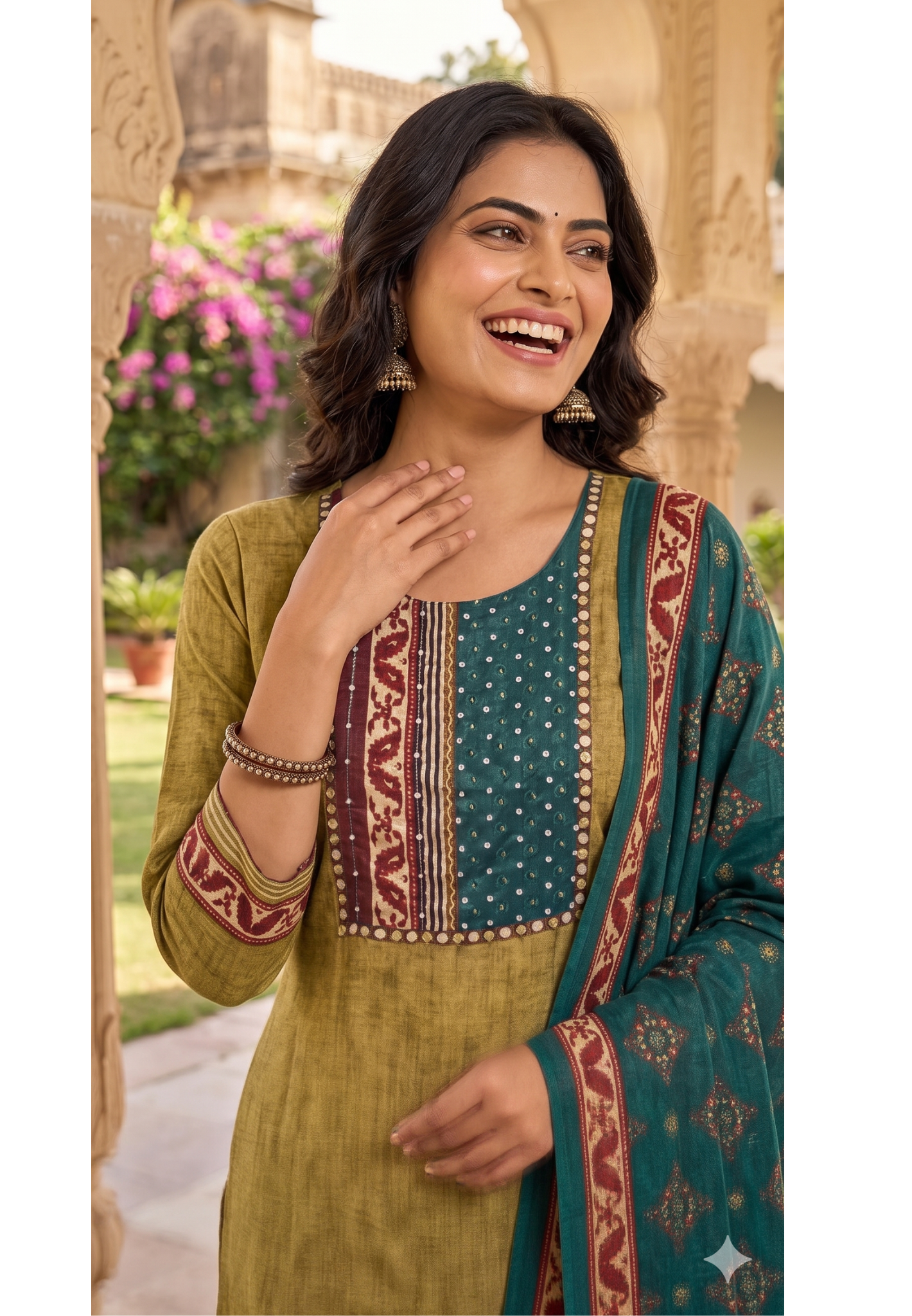 Unique Multiverse Print Colorful Combination Muslin Full Suit Set With Dupatta- 14723 RB459