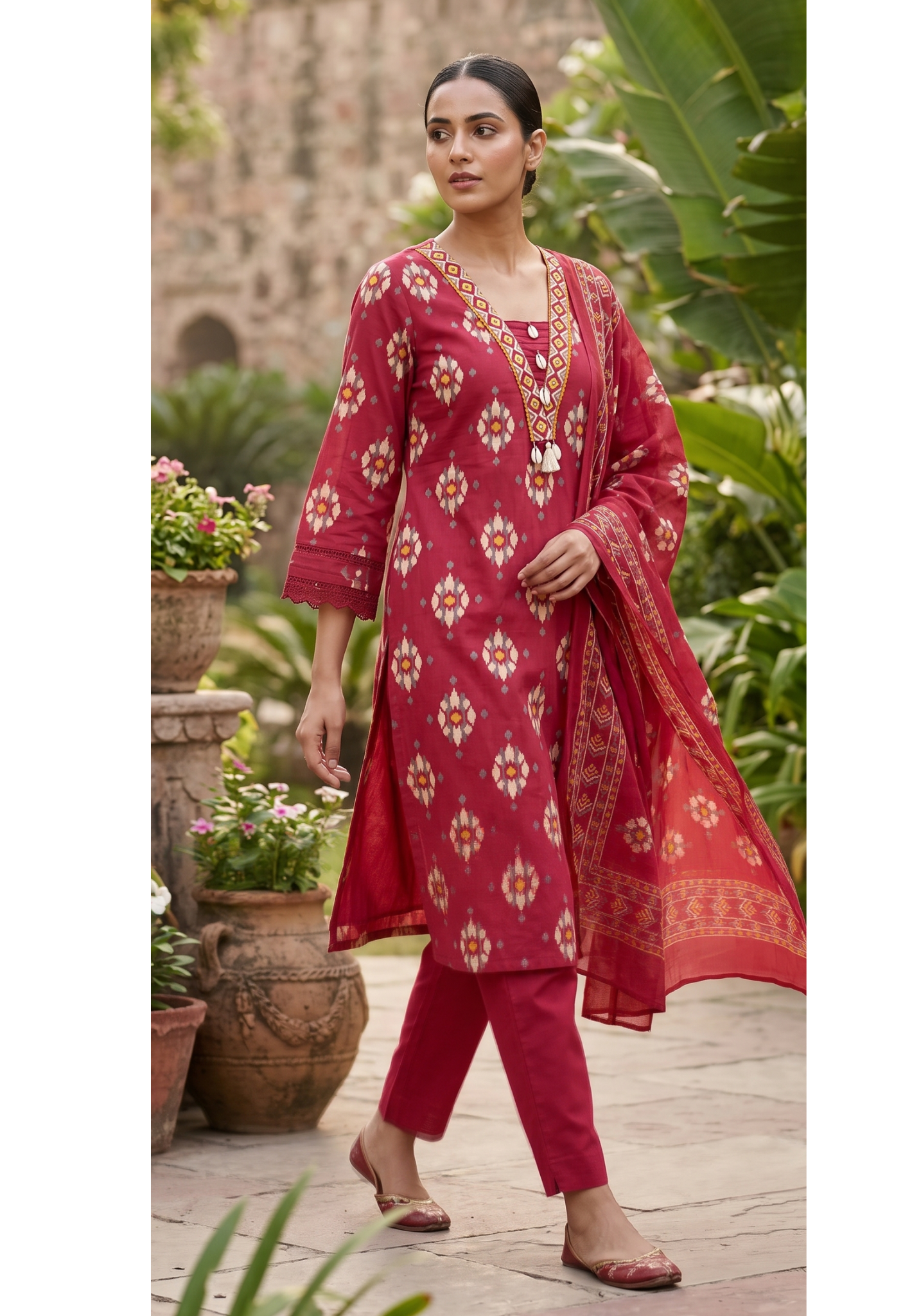 Cotton Summer Cotton Full suit set 13481