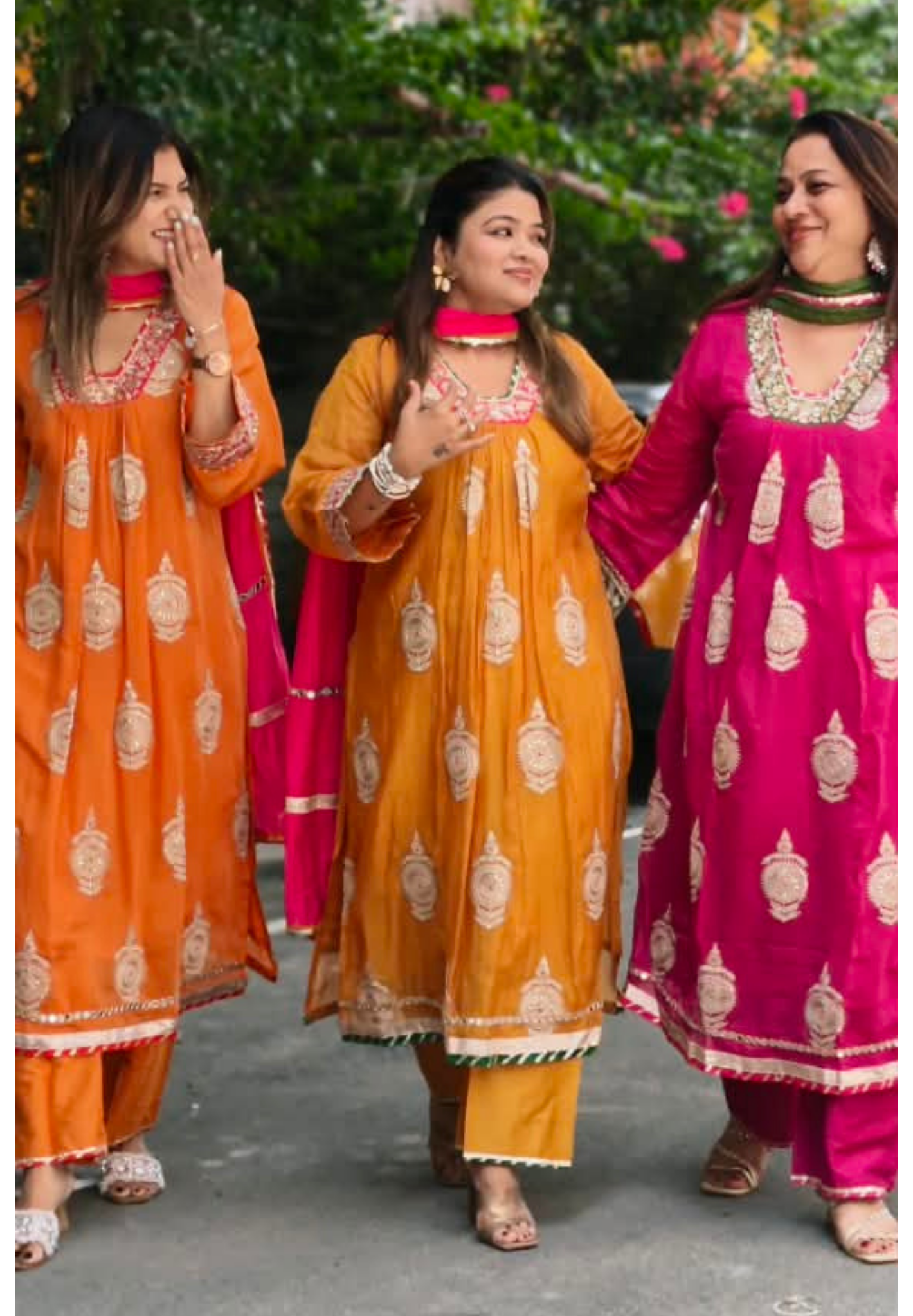 Heavy Zardosi Embroidered Real Mirror Work Over Daman & Sleeve A-Line Full Suit Set With Dupatta- 16072