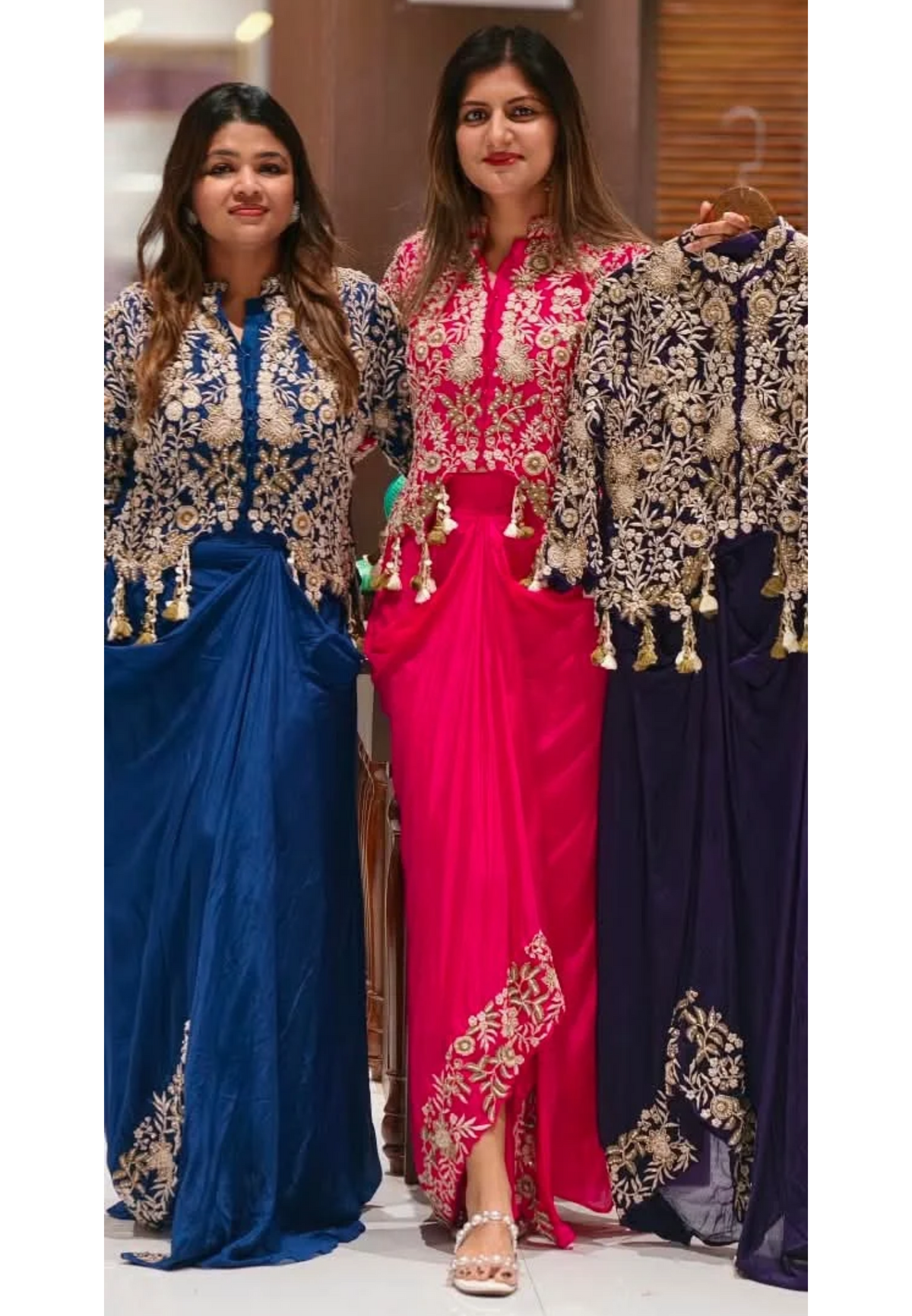Premium Embroidered Cape Style Indo-Western with Intricate Detailing- 16752