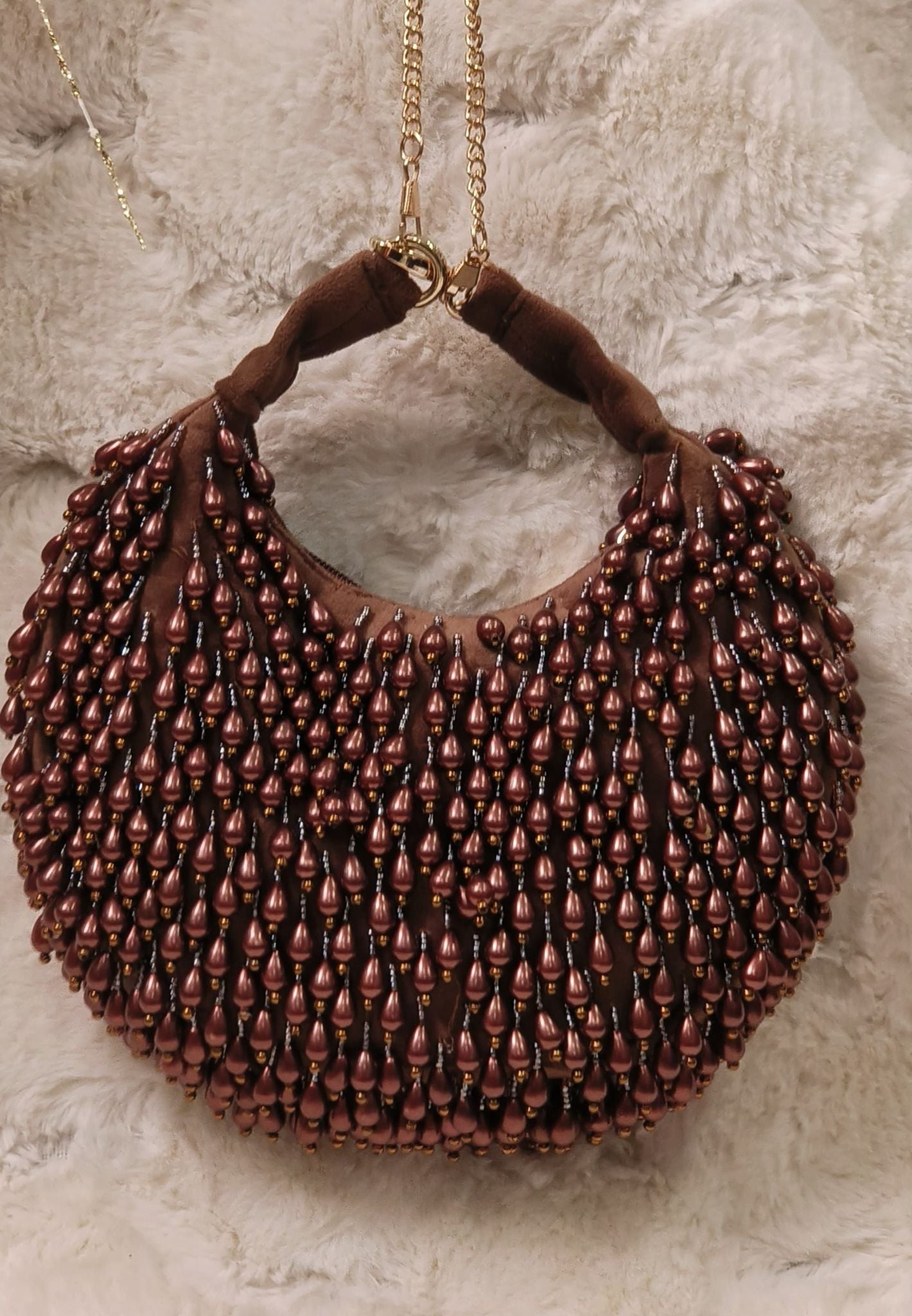 Designer moon shape crystal bags