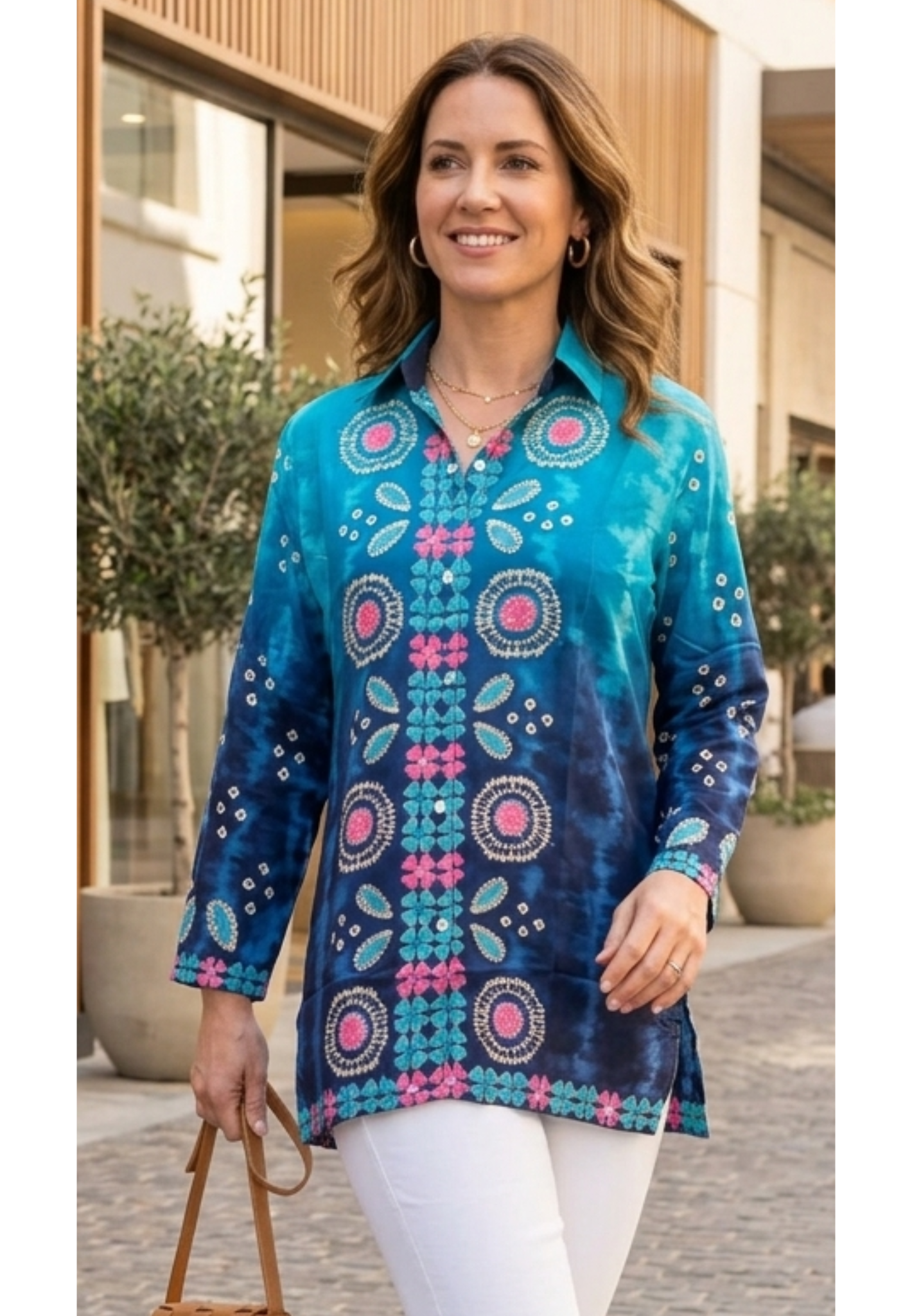 Floral Glance Tickled Printed Summer Wear Slub cotton Shirt Only-14170