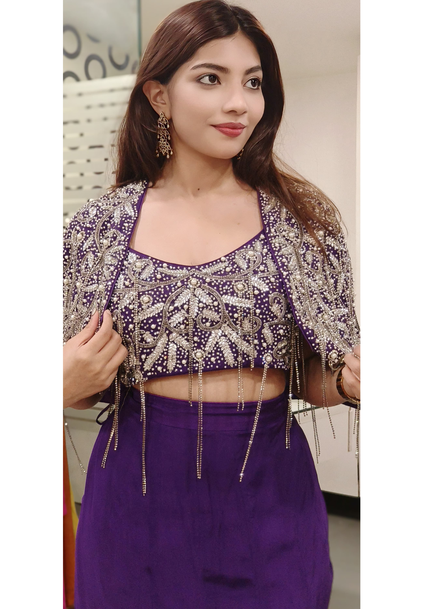 Beautiful Heavy Embroidery Shrugh And Blouse Skirt DRY WASH-DRY WASH-ONLY ON ORDERS