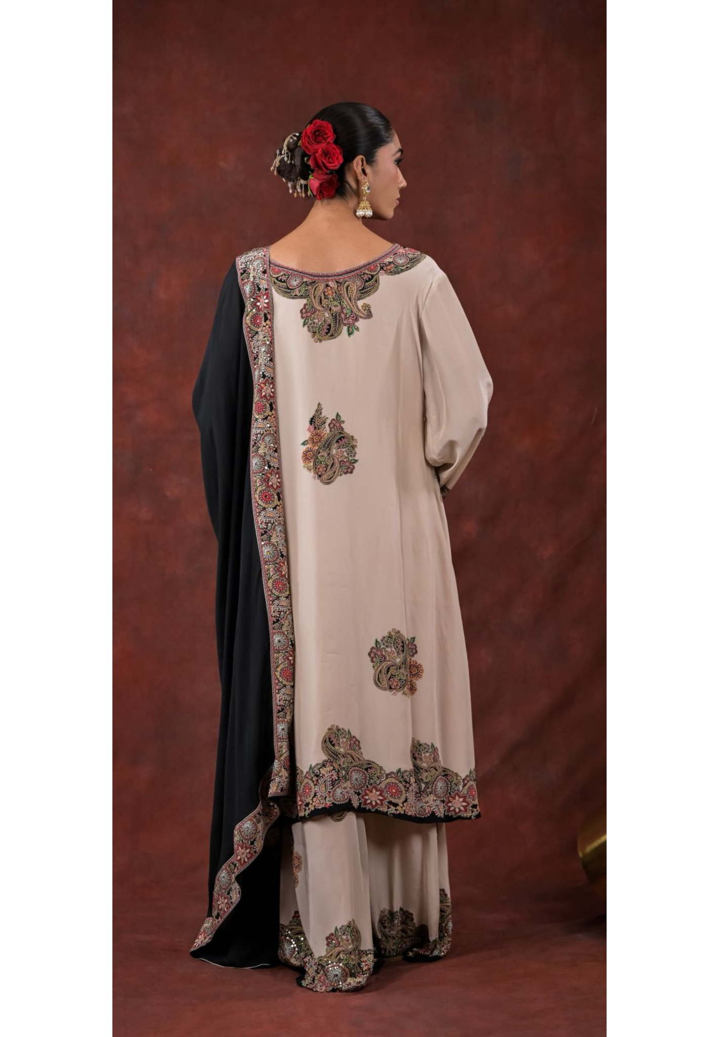 Traditional Craftsmanship Silhouette Pakistani Look Designer Full Suit Set With Dupatta-14104 RB114
