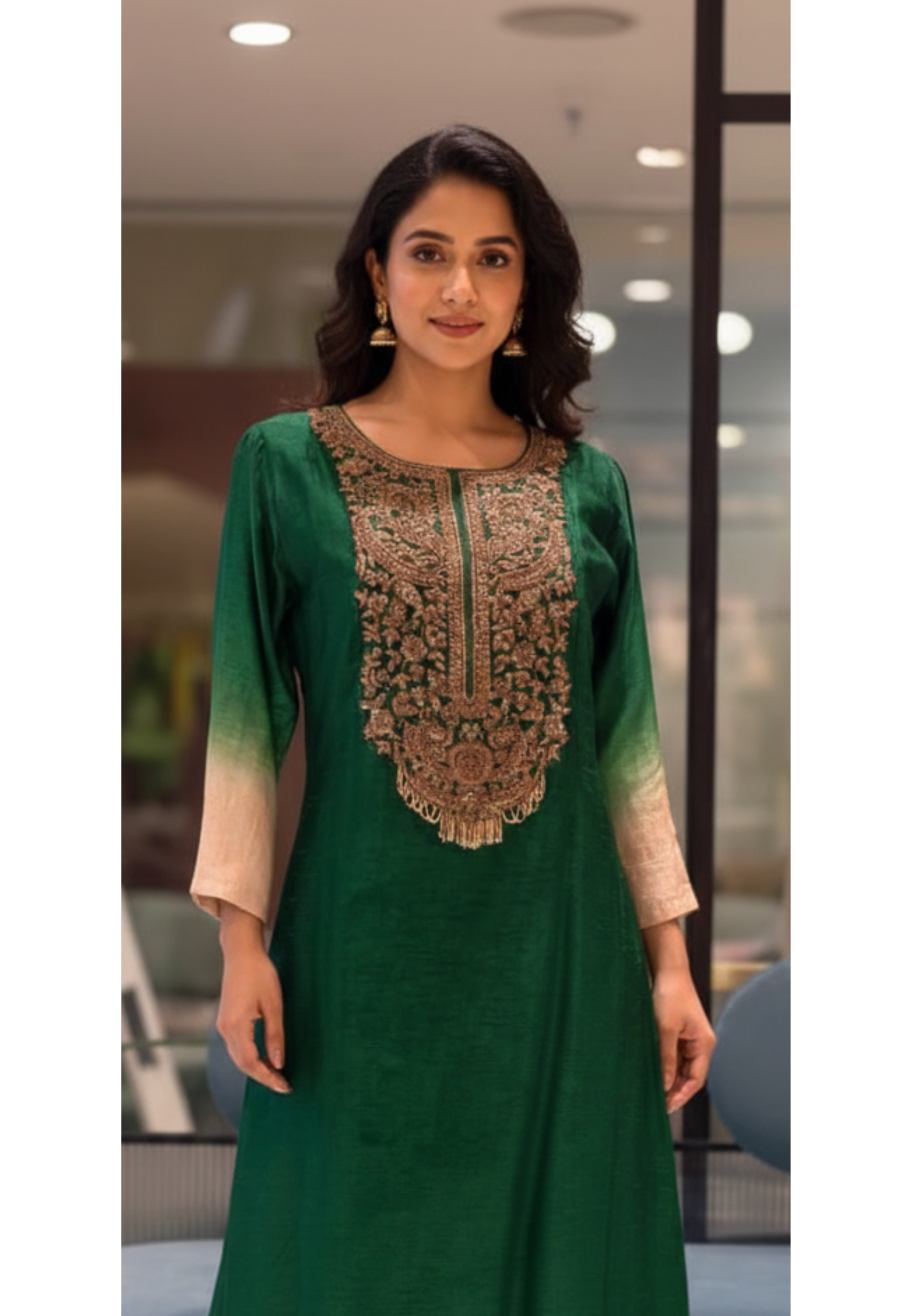 Stunning Hand-Embroidery Exquisite Festive Wear Kurta Pant Set- 13250