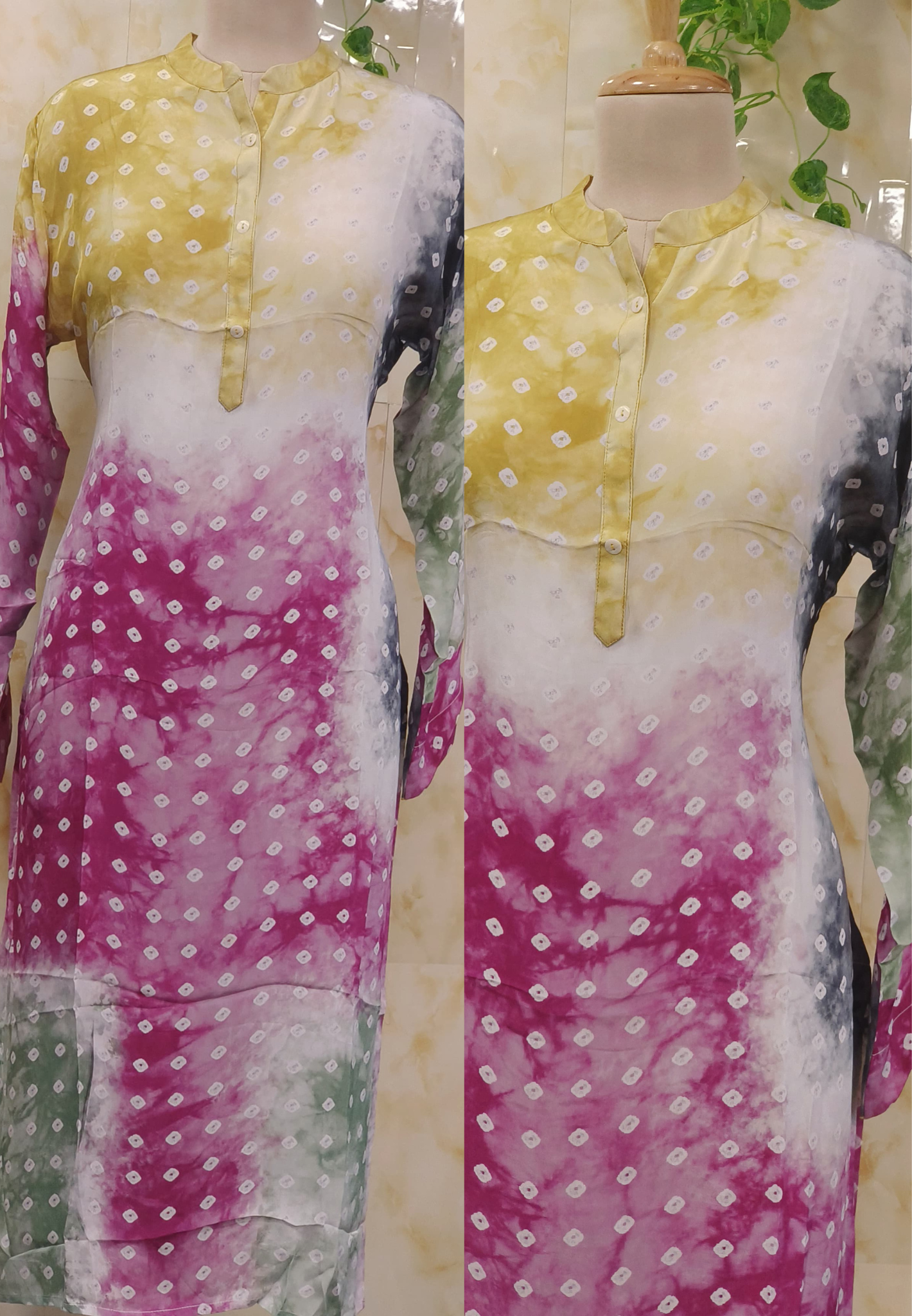 Pure Crape Bandani print Only Kurti