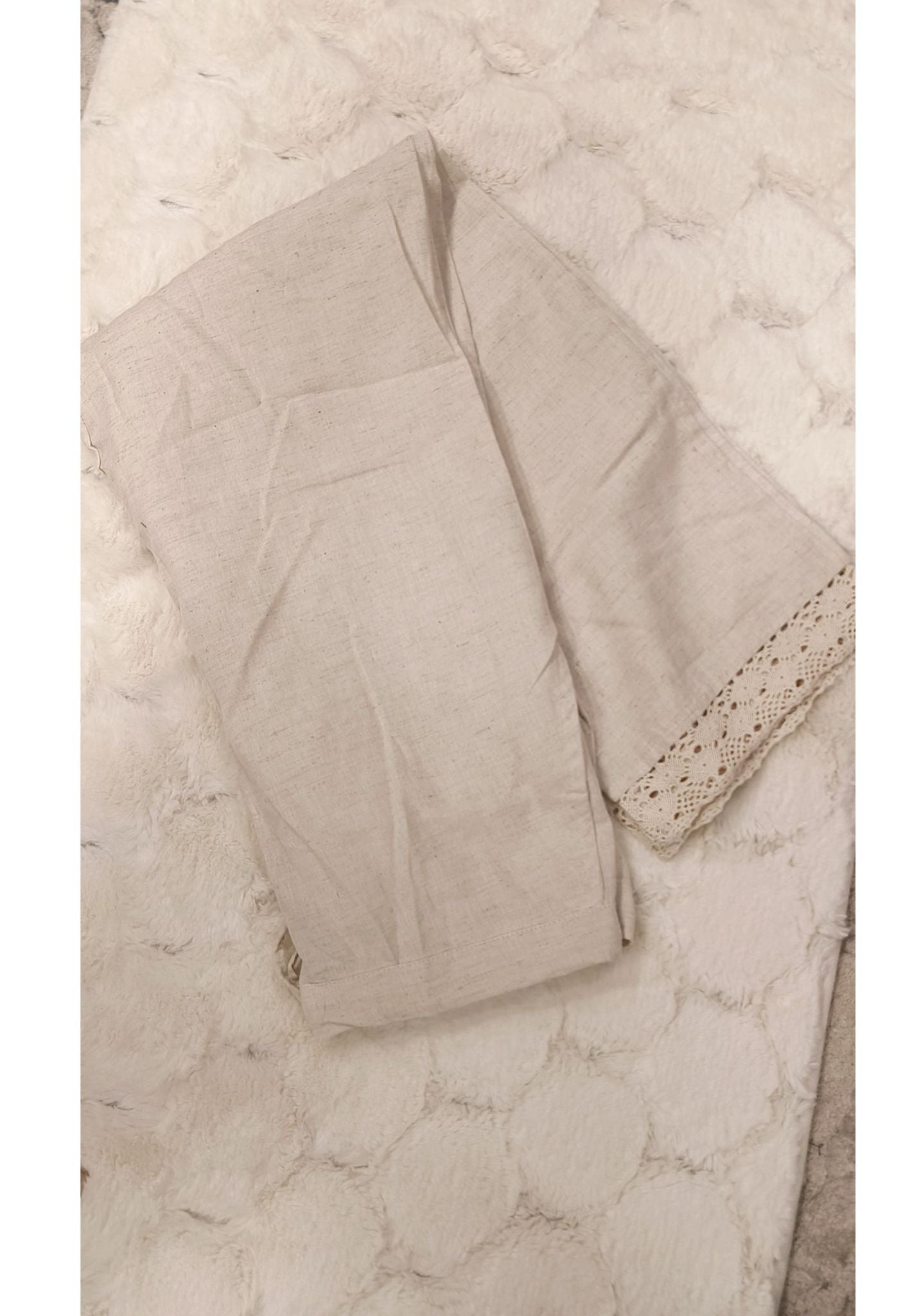 Jute Cotton Crosis Lace Pant