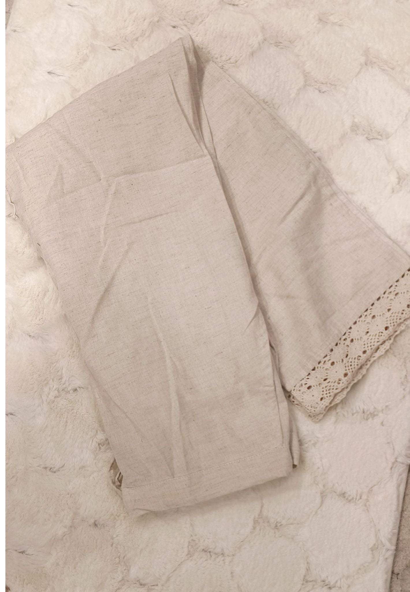 Jute Cotton Crosis Lace Pant