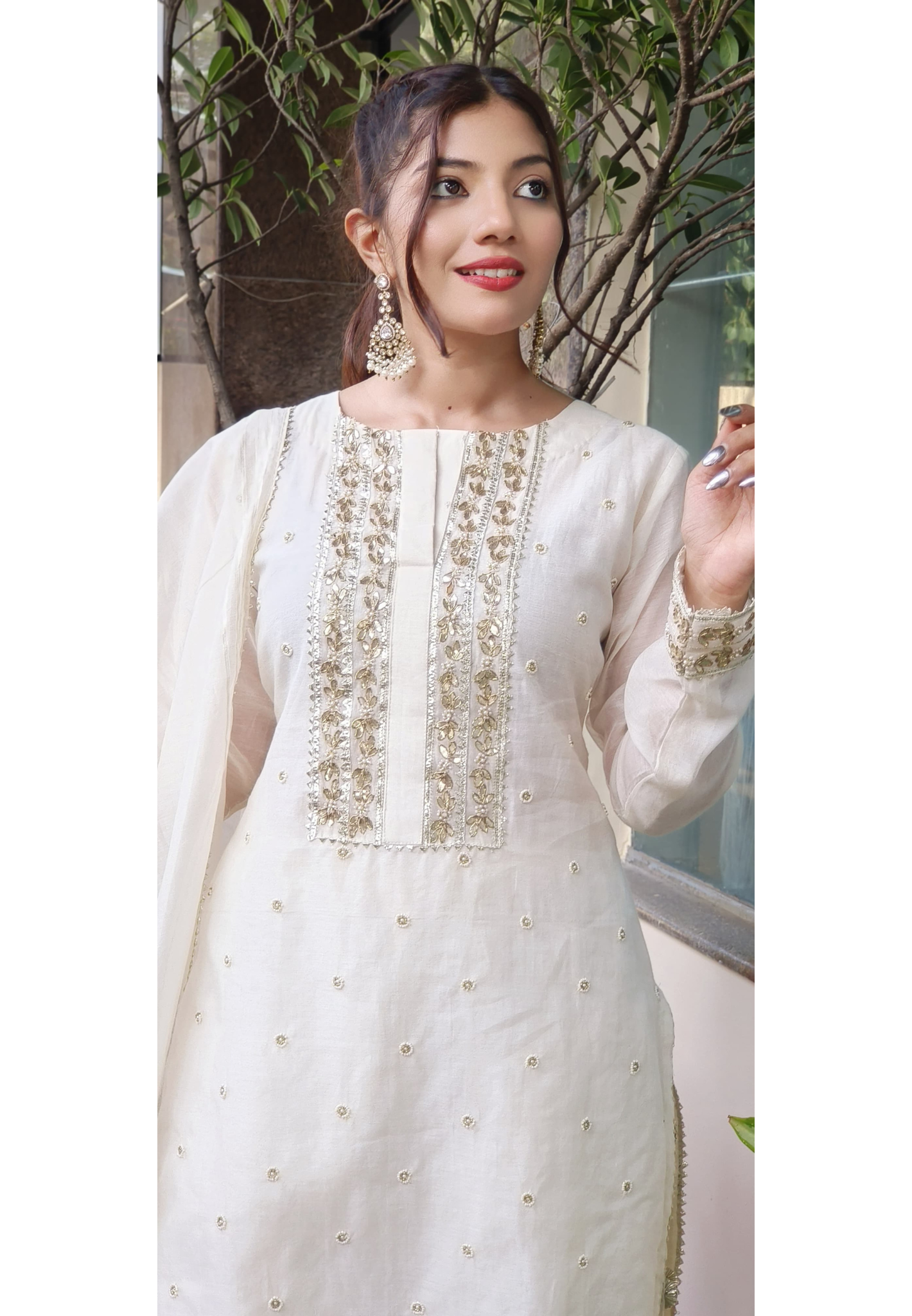 Zari Work Elegant Sharara Full Suit Set With Dupatta