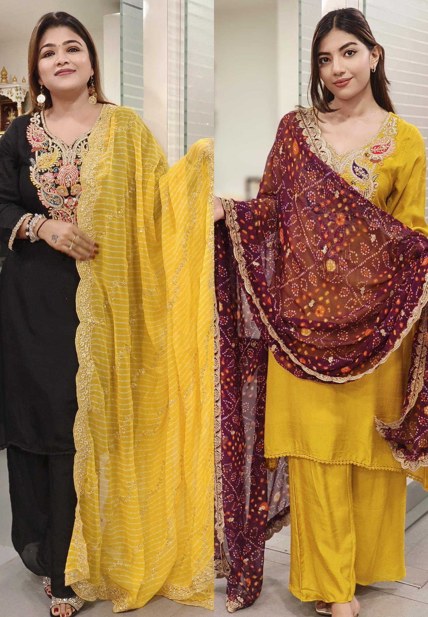 Georgette Printed Gotta Work Border Only Dupatta