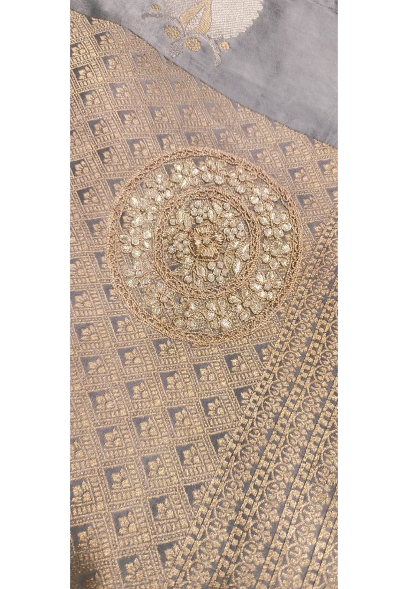 English Tone Brocade Pallu Ready To Wear Designer Saree