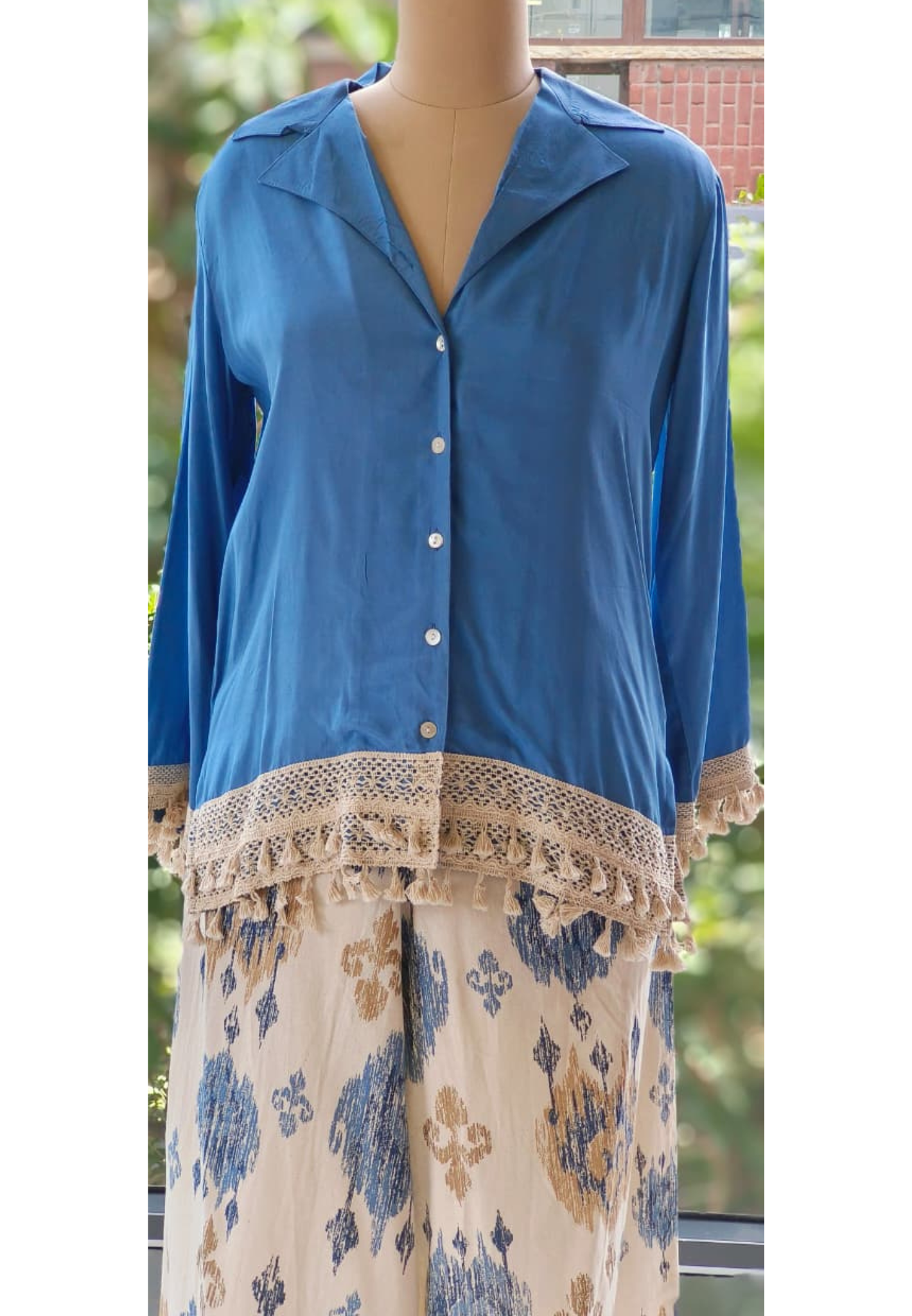 Solid Shade Muslin Fabric Top With Printed Flex Cotton Bottom Cord Set- 11645,11646