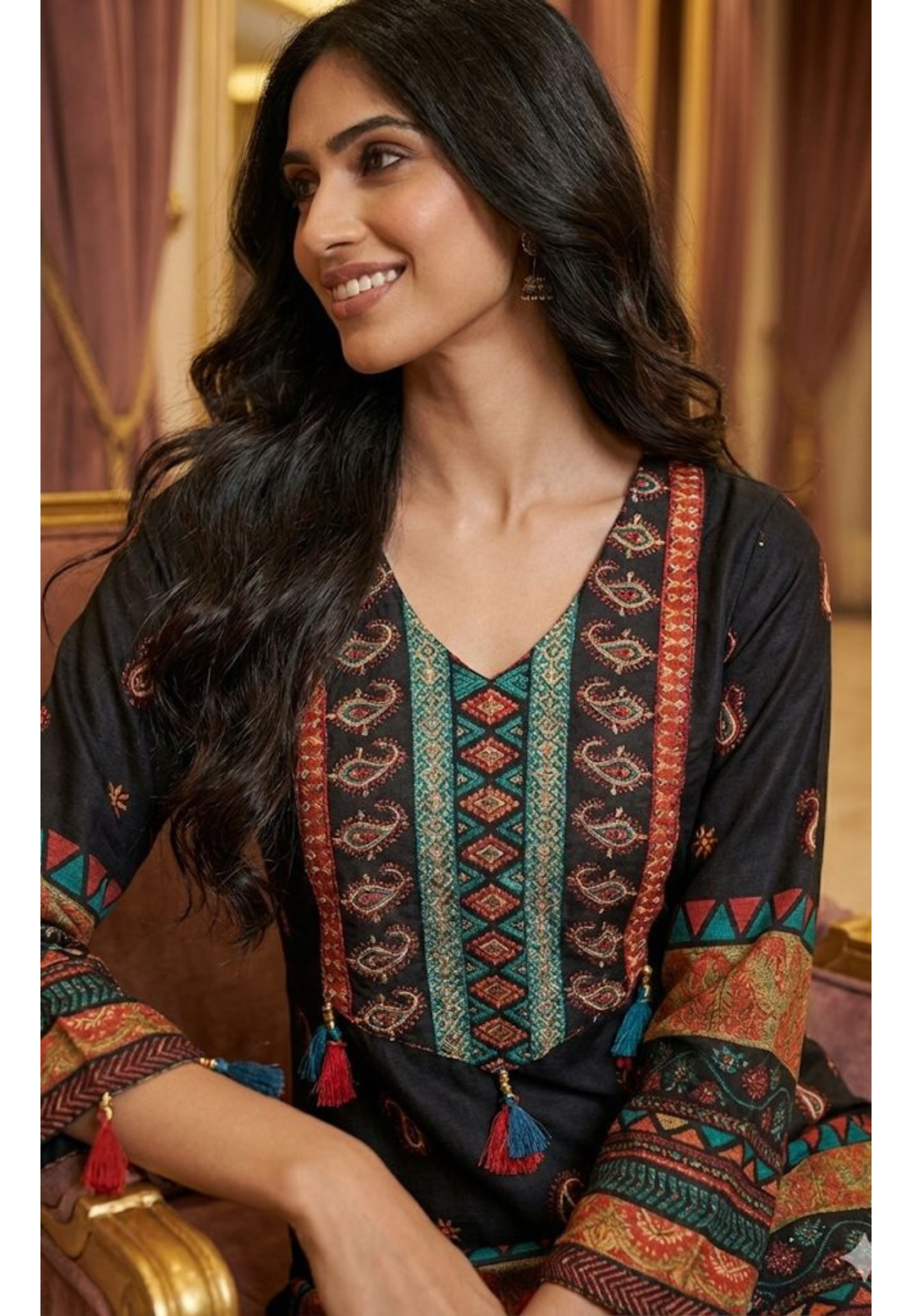 Premium Co-Ord Set in Stylish Printed Top & Matching Loose Bottom