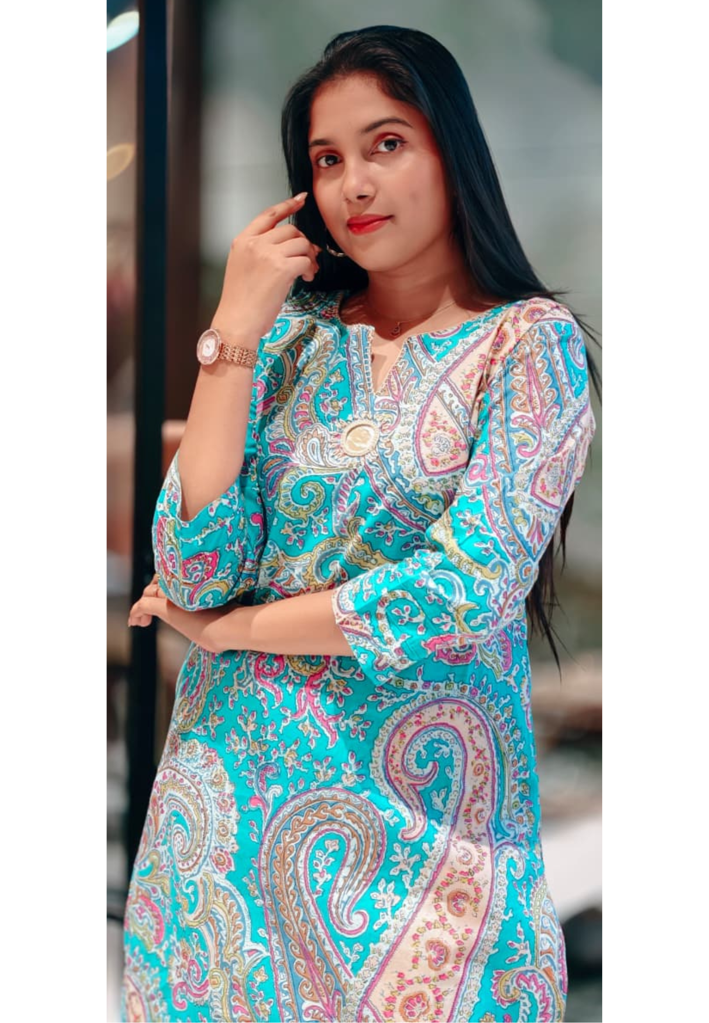 Nature’s Canva Indian Ethnic Printed Kurta Pant Set In Cotton Fabric- 13528