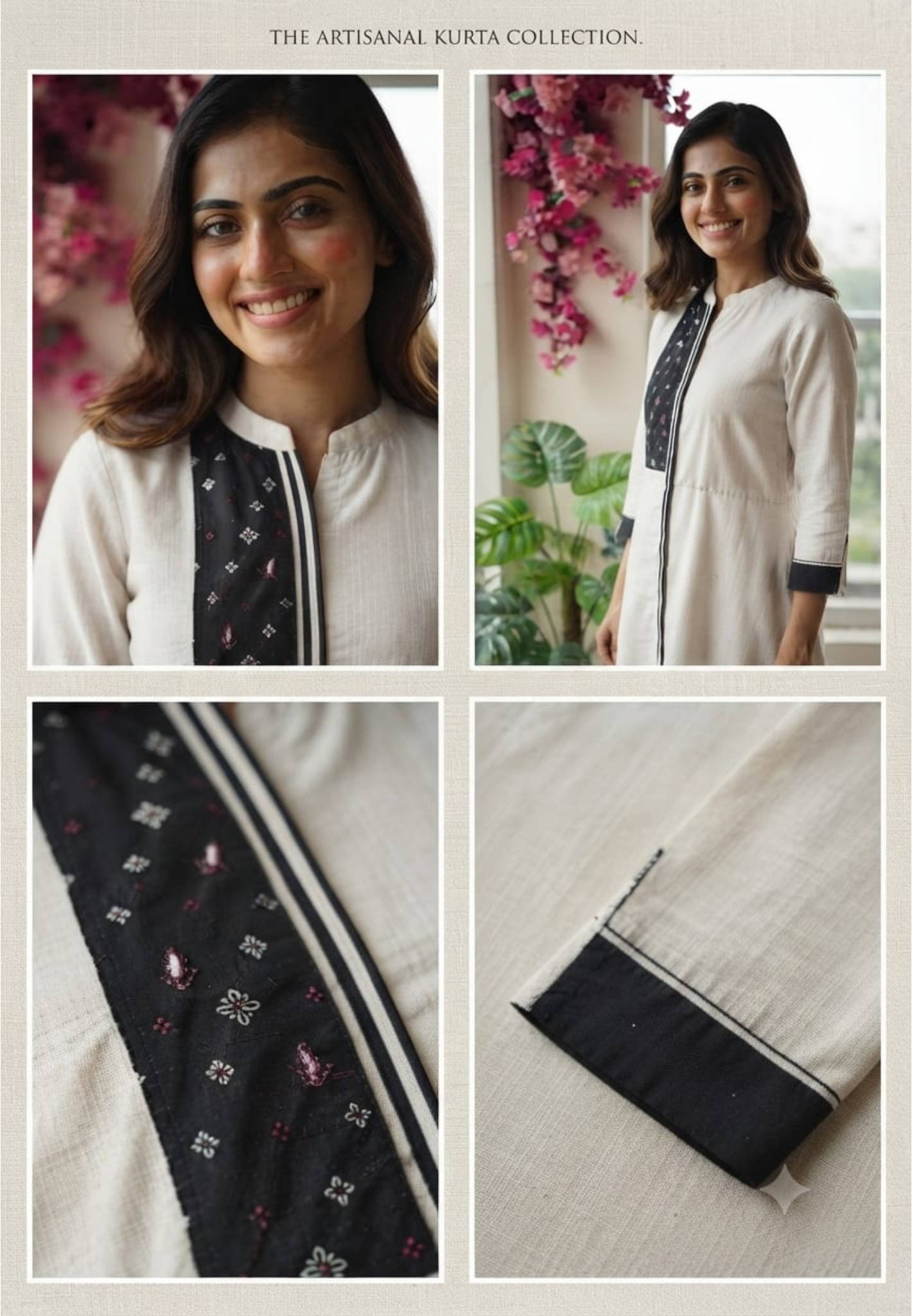 Elegant White Cotton Straight Kurta with Matching Pants