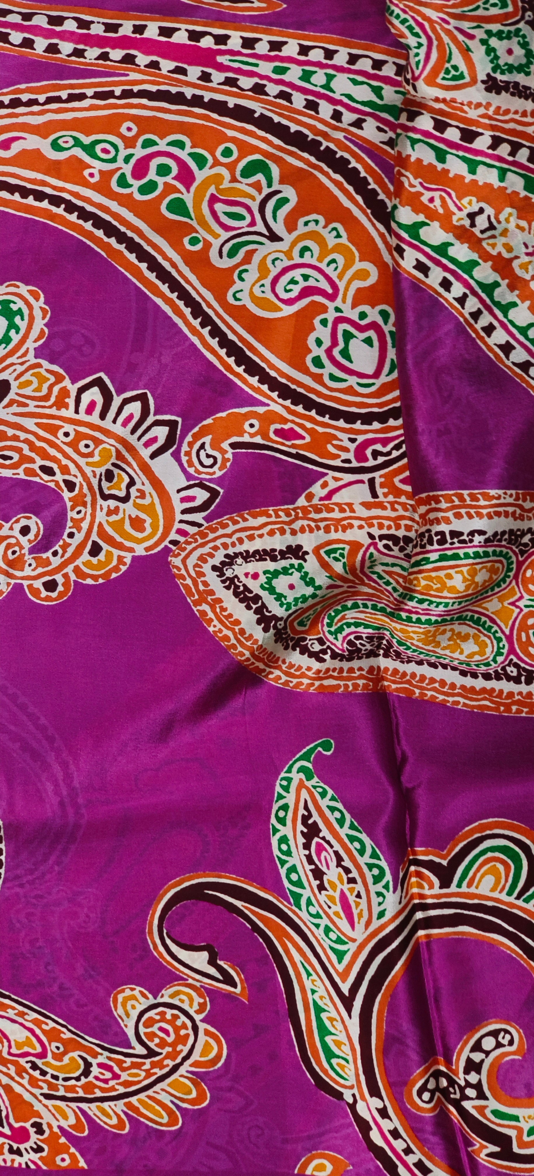 Pure Crepe Digital Print Saree With Running Unstiched Blouse