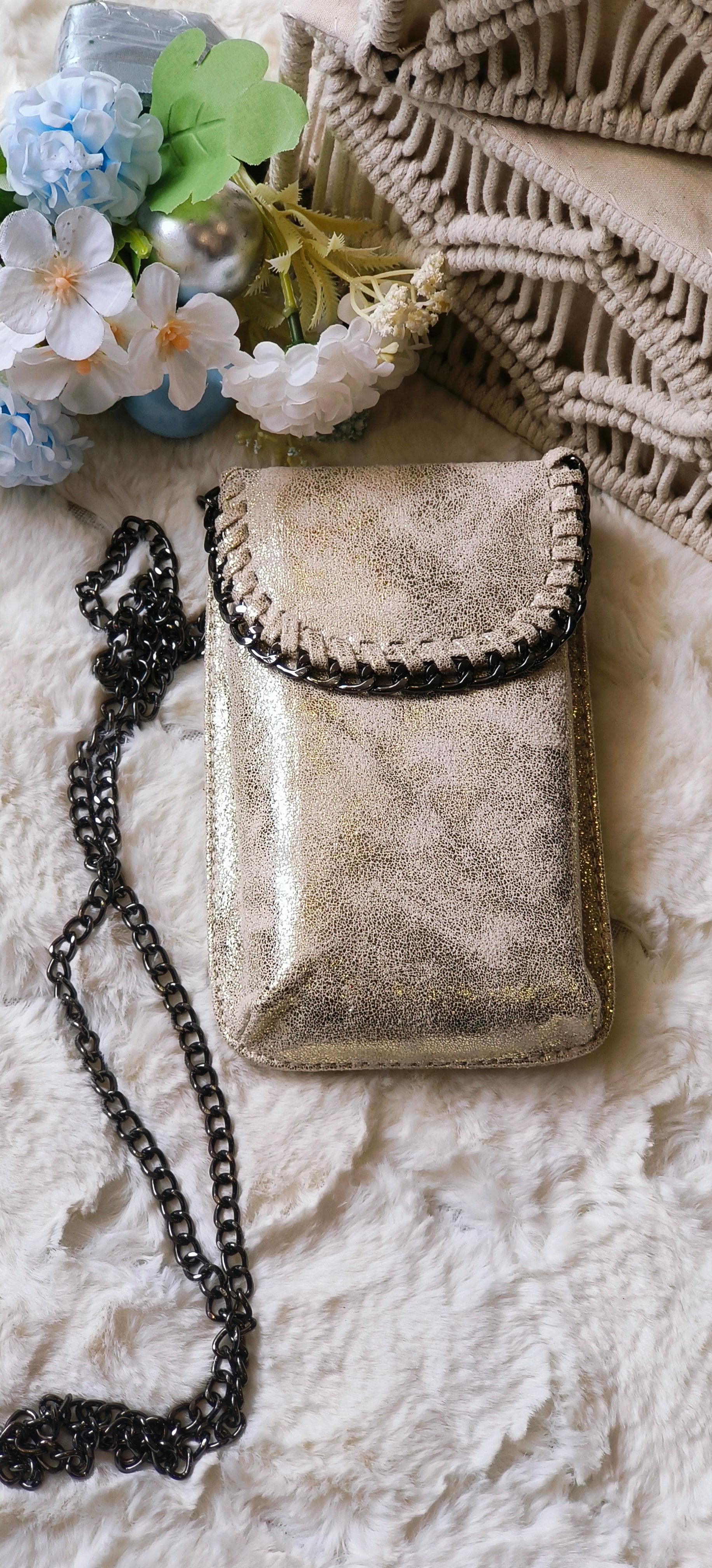 Shining Suede Leather Mobile Women Wallet -