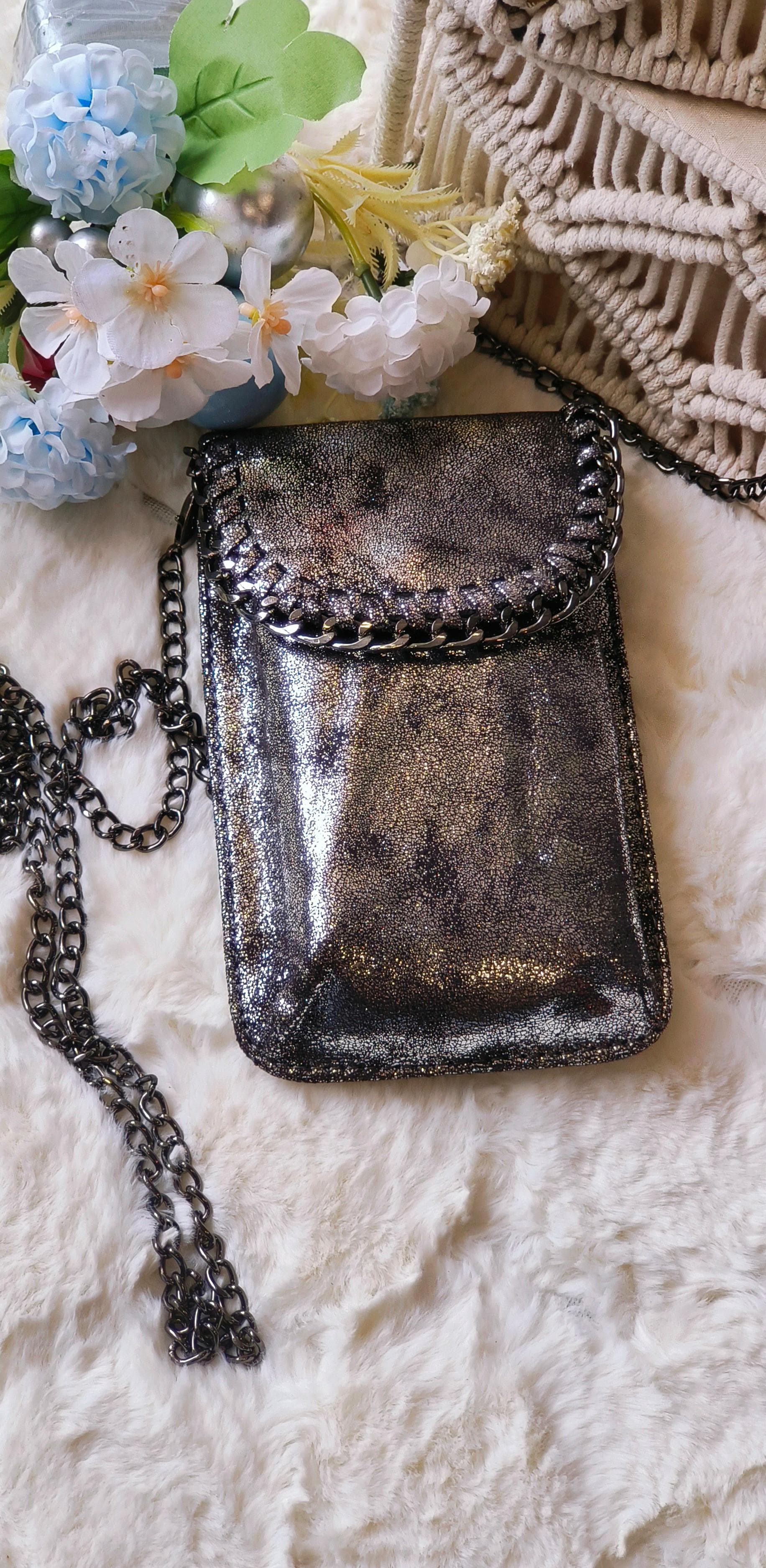 Shining Suede Leather Mobile Women Wallet -