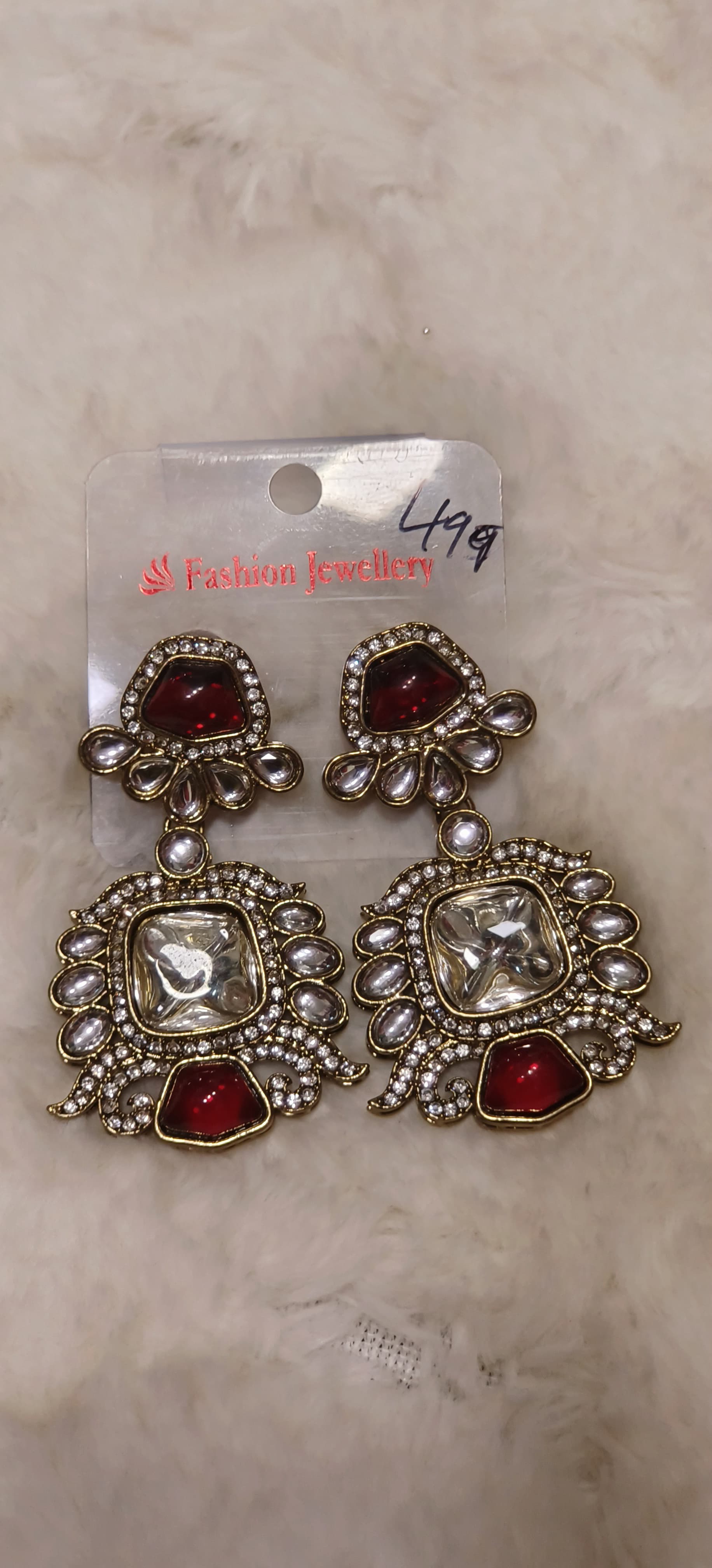 Kundan Pearl Dangle Earrings