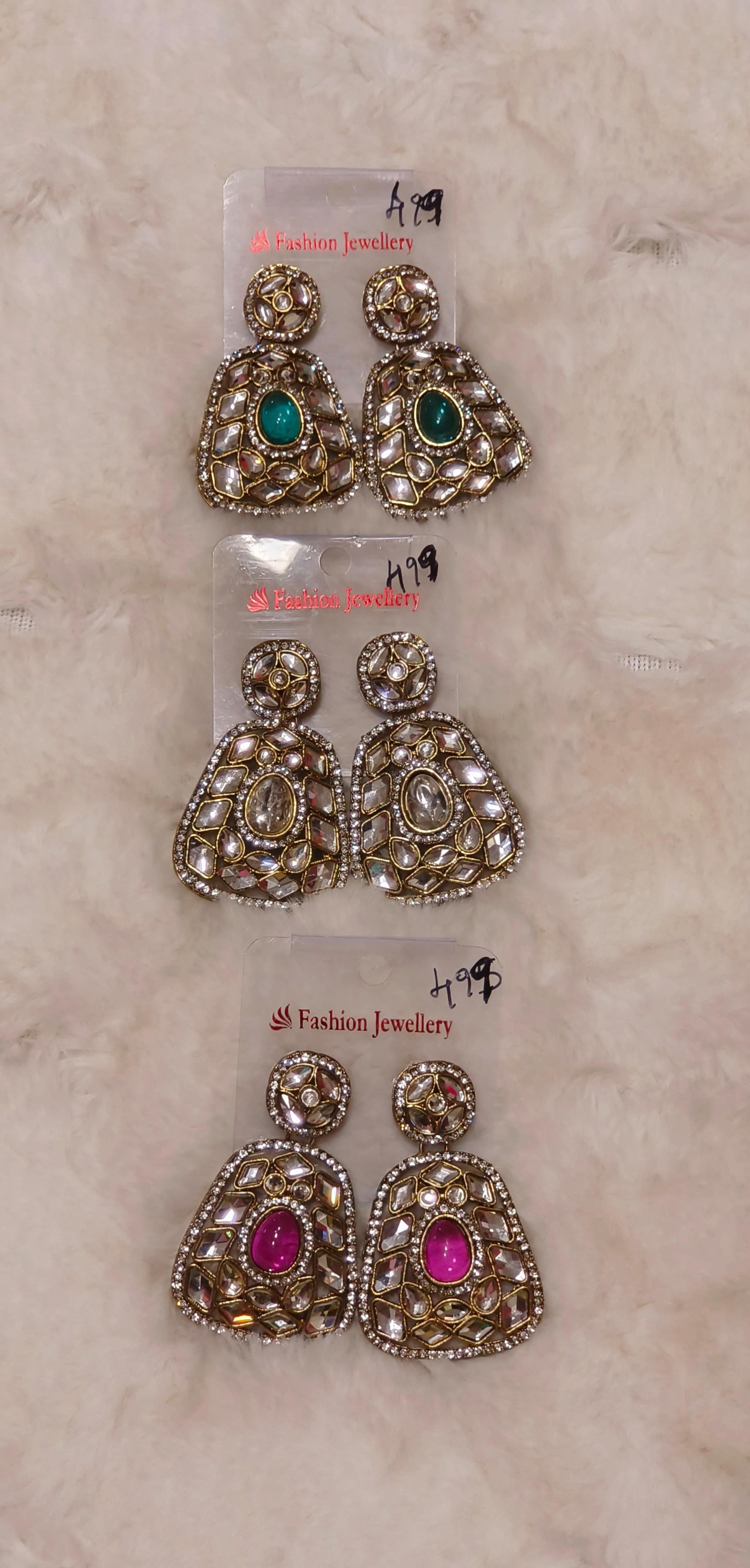 Square shape Kundan Earrings