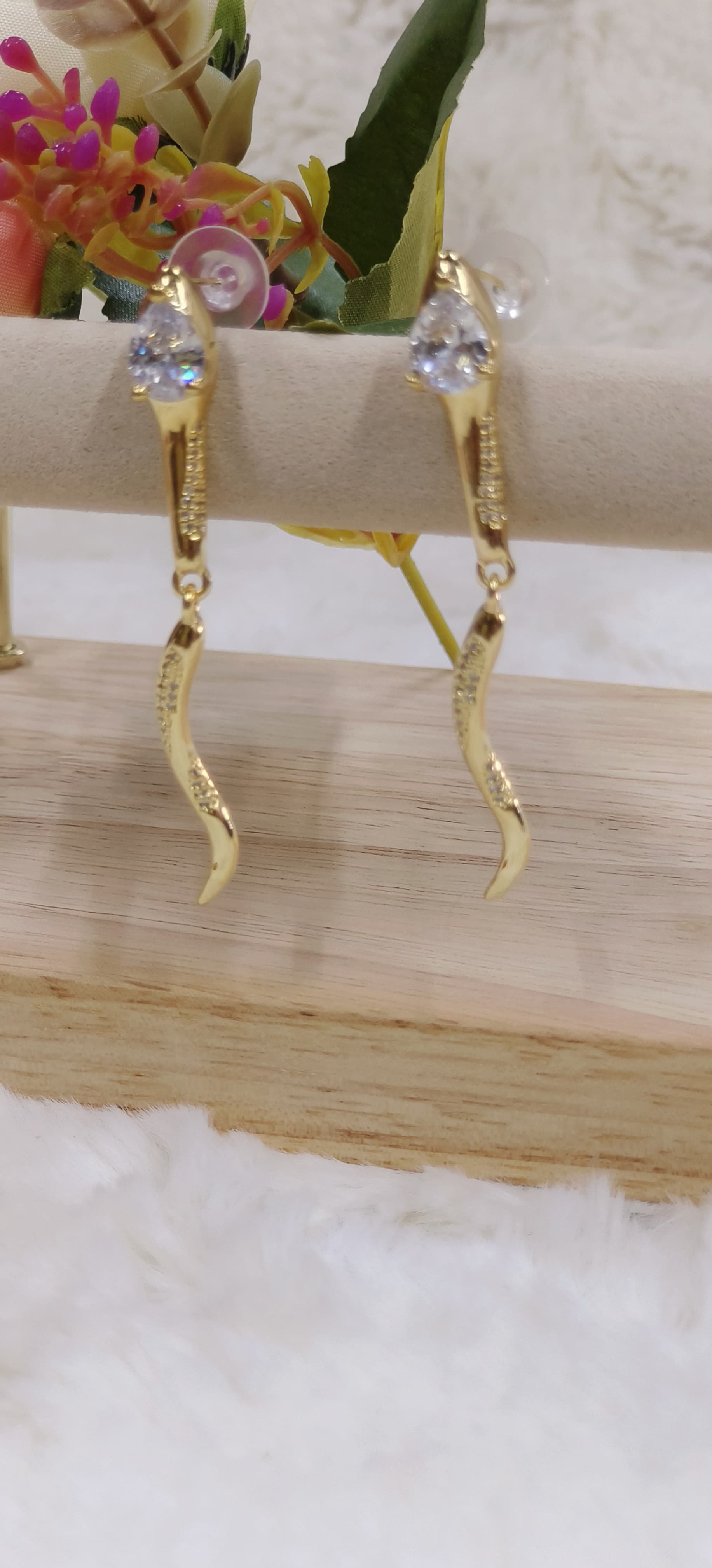 Snake Shape Drop Earrings