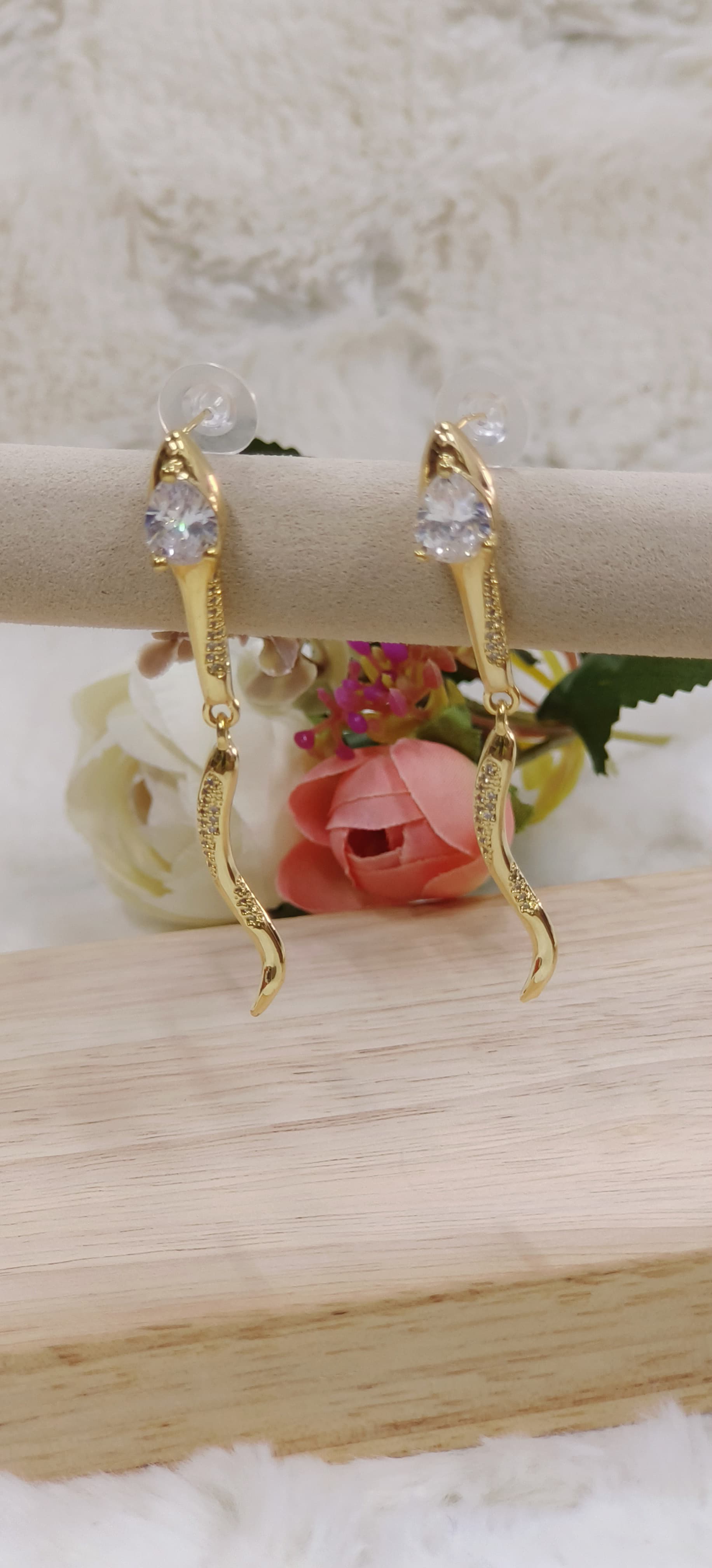 Snake Shape Drop Earrings