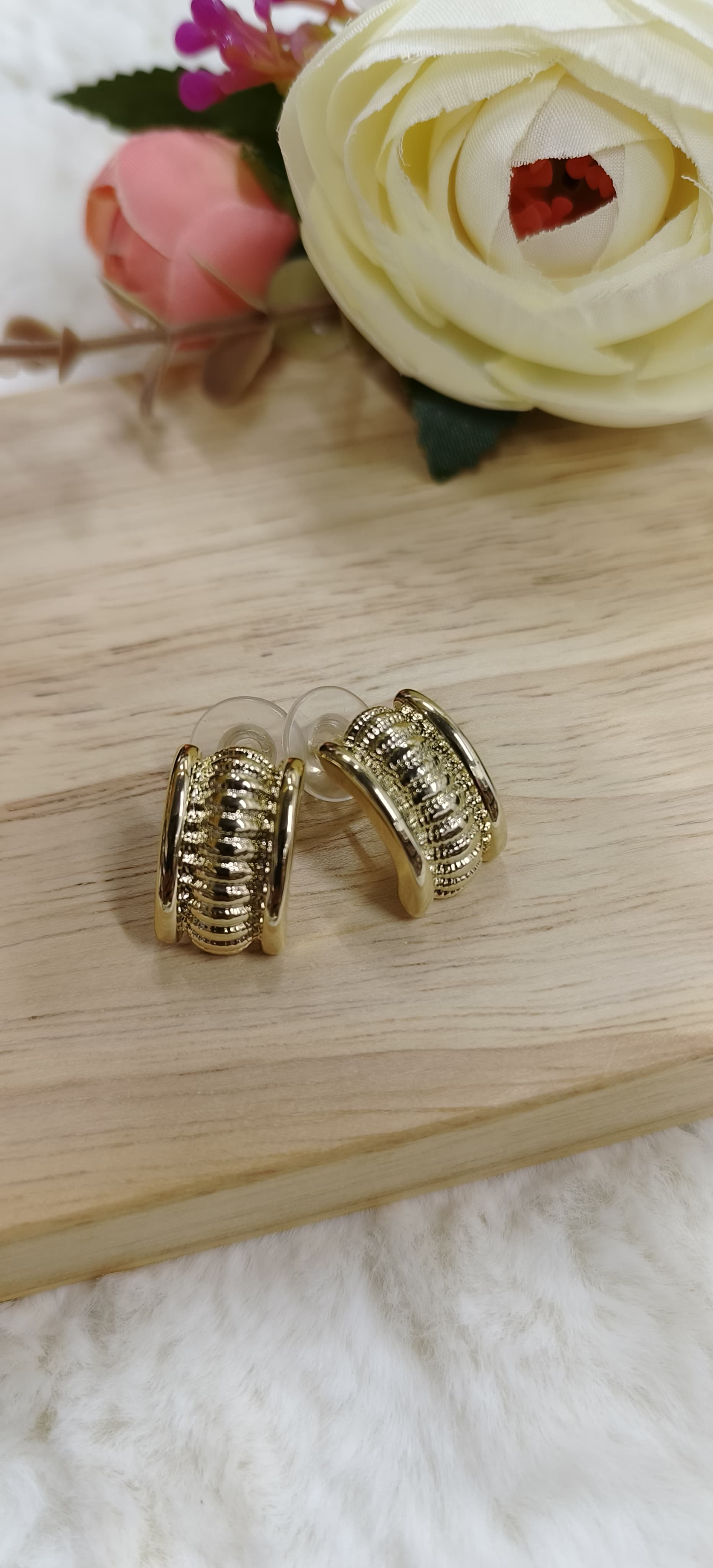 Gold-Plated Small Hoop Earrings