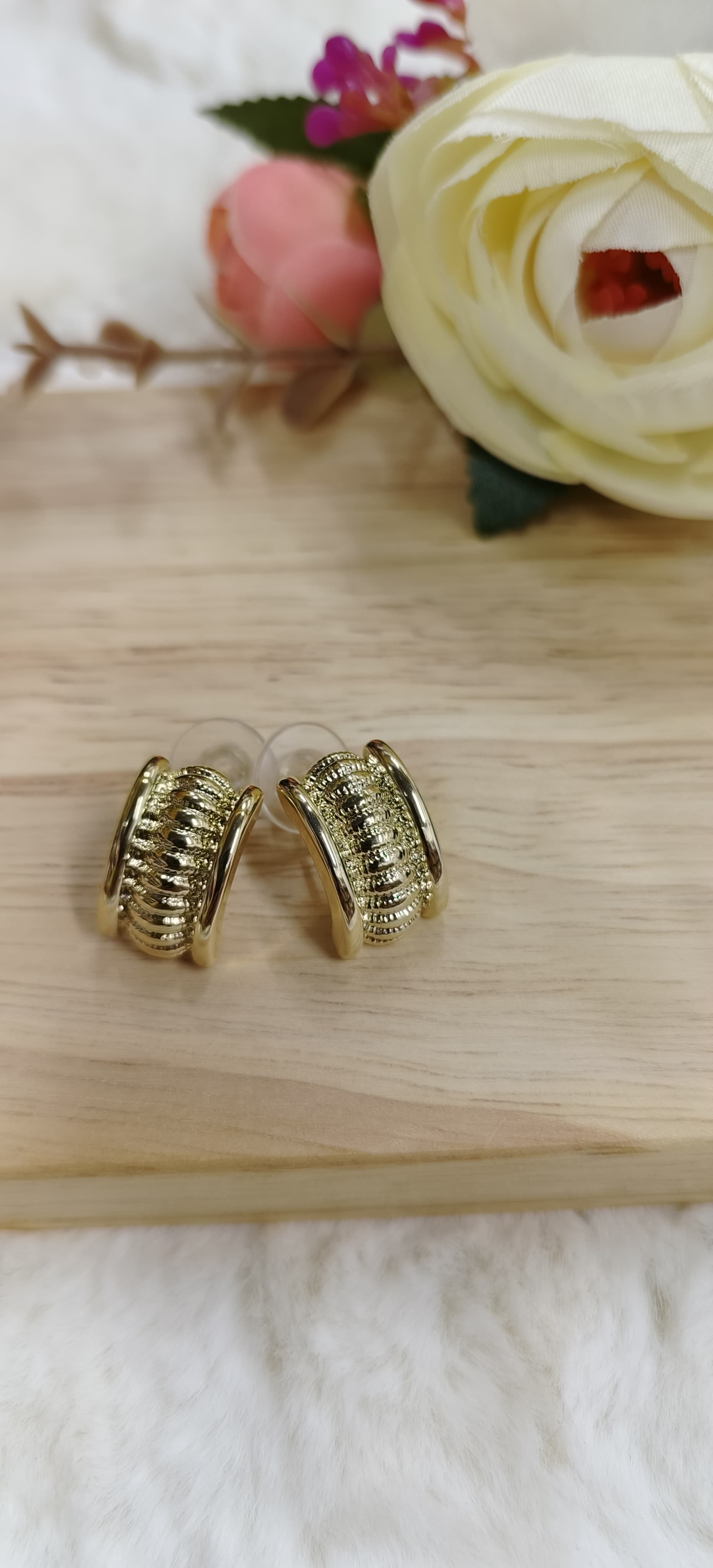 Gold-Plated Small Hoop Earrings