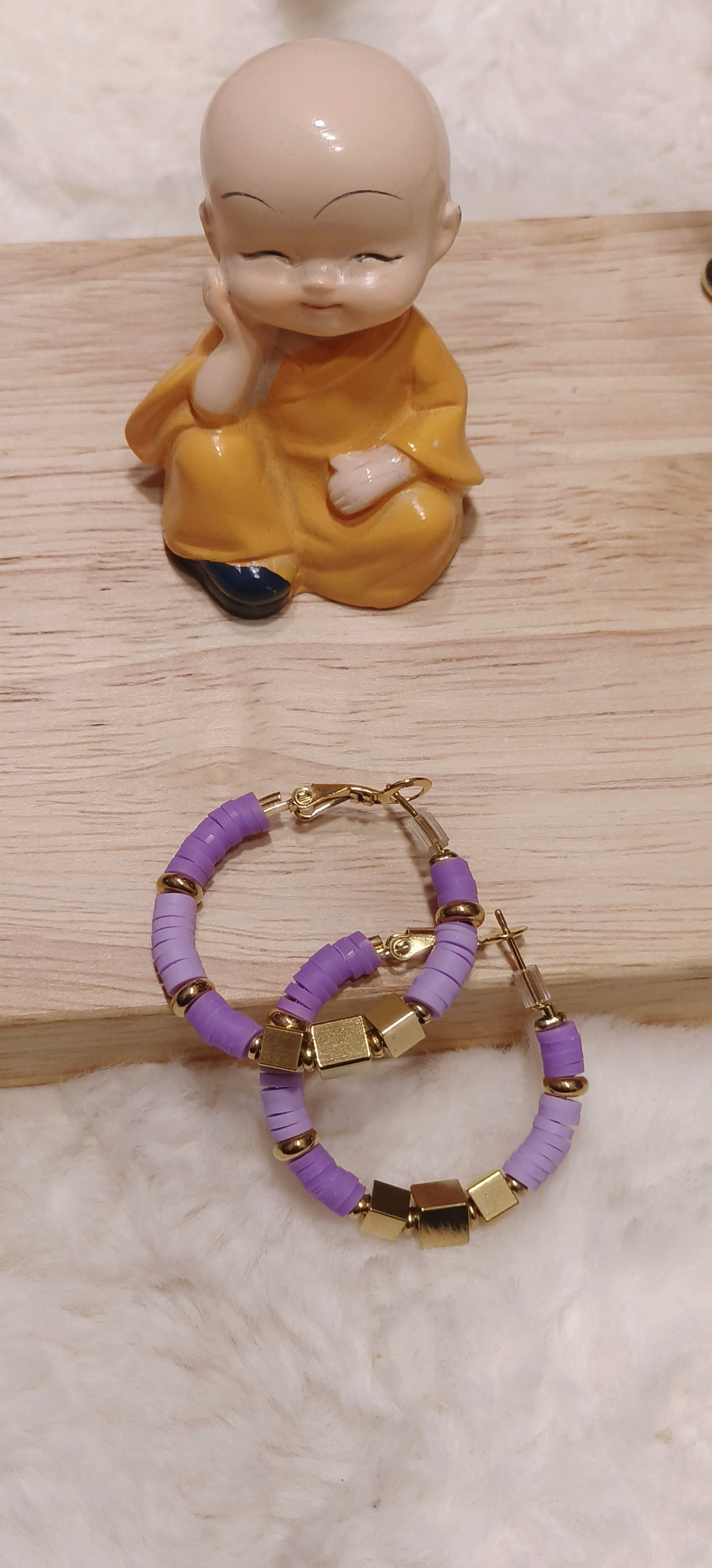 Lavender Hoop Earring