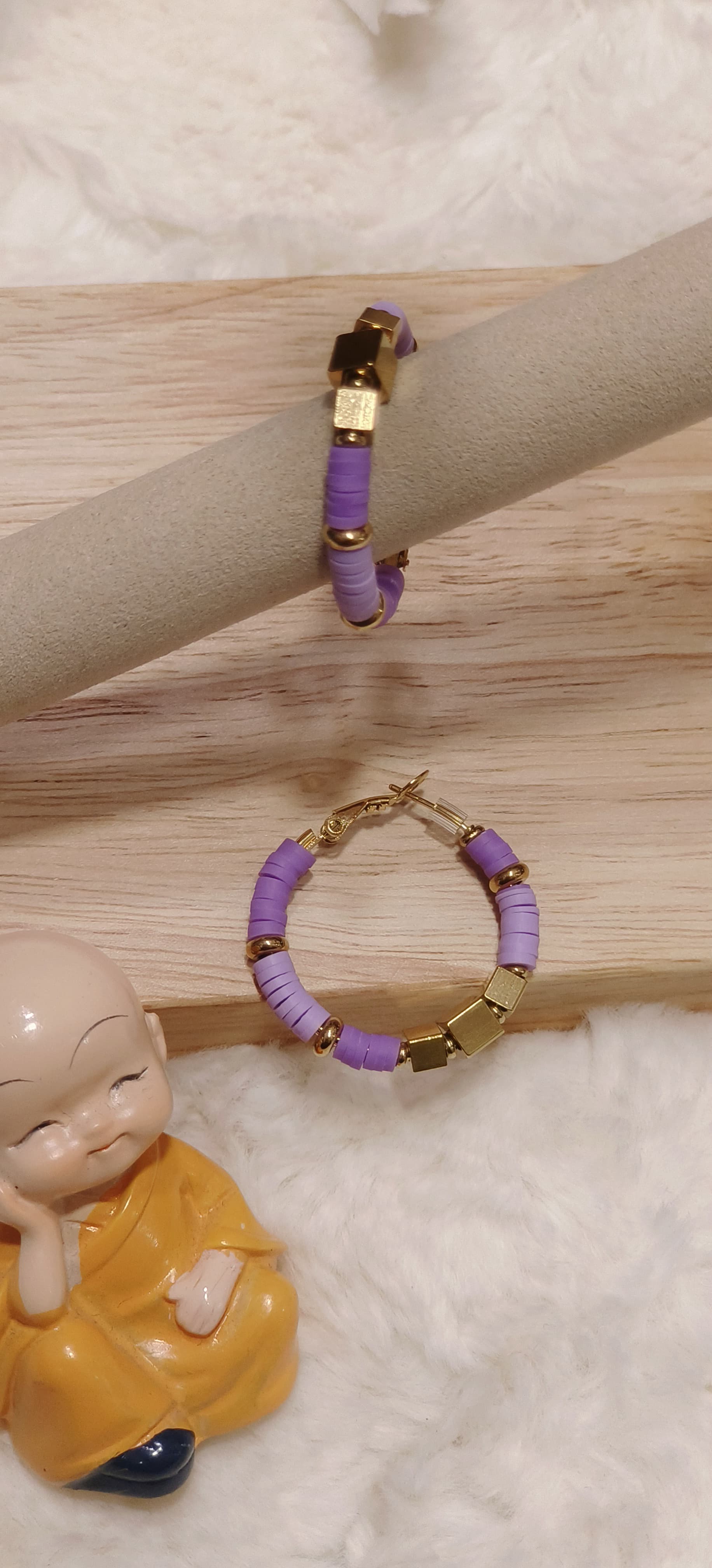 Lavender Hoop Earring