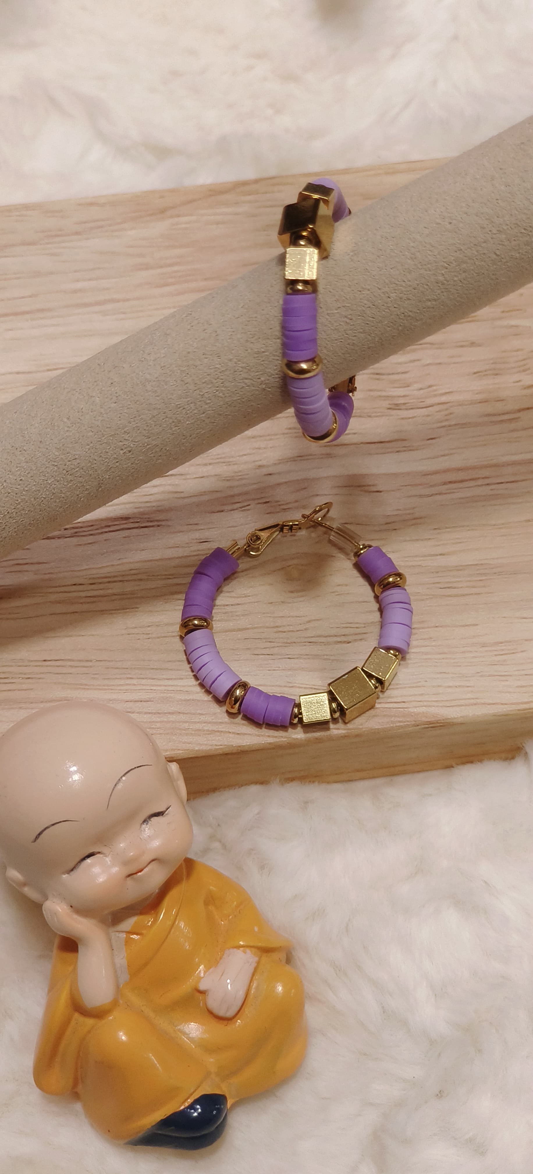 Lavender Hoop Earring