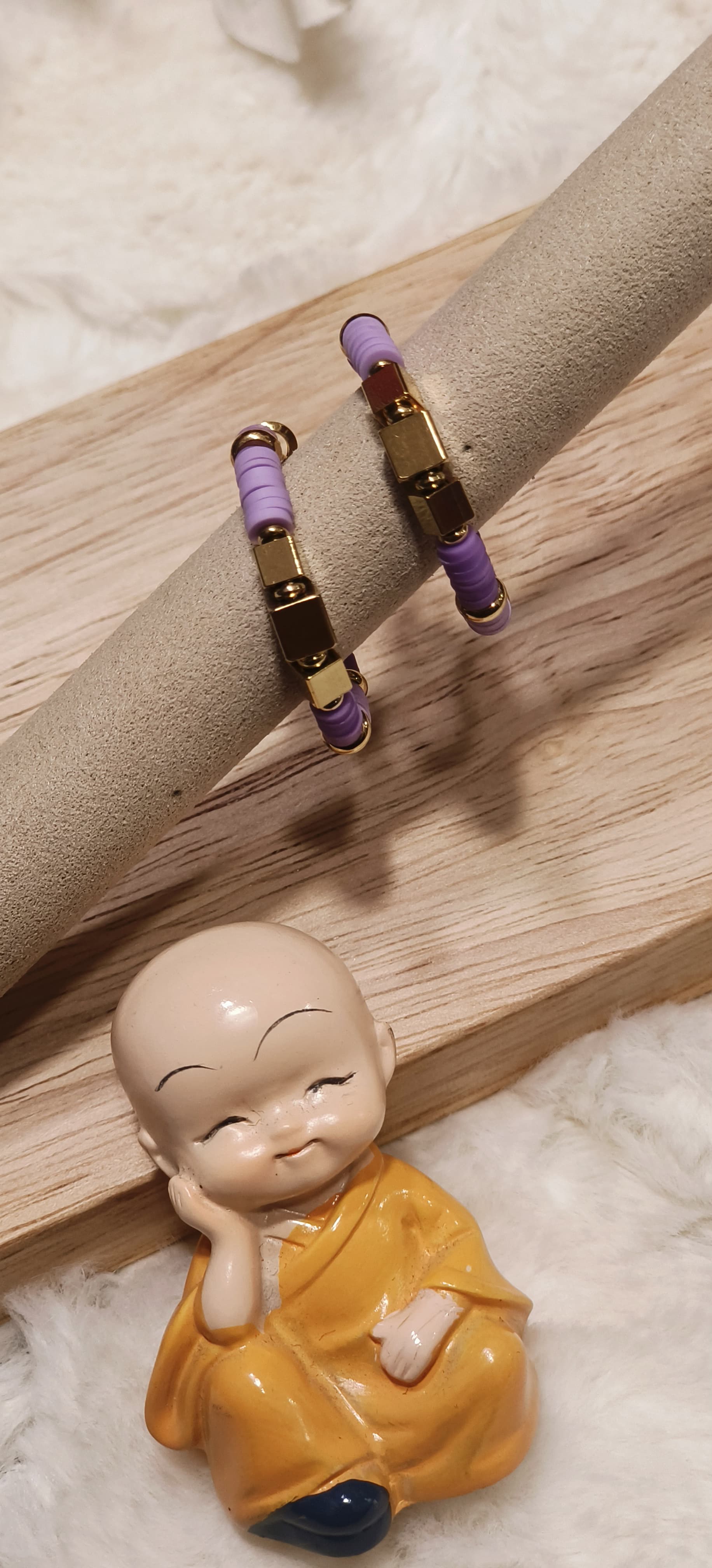 Lavender Hoop Earring