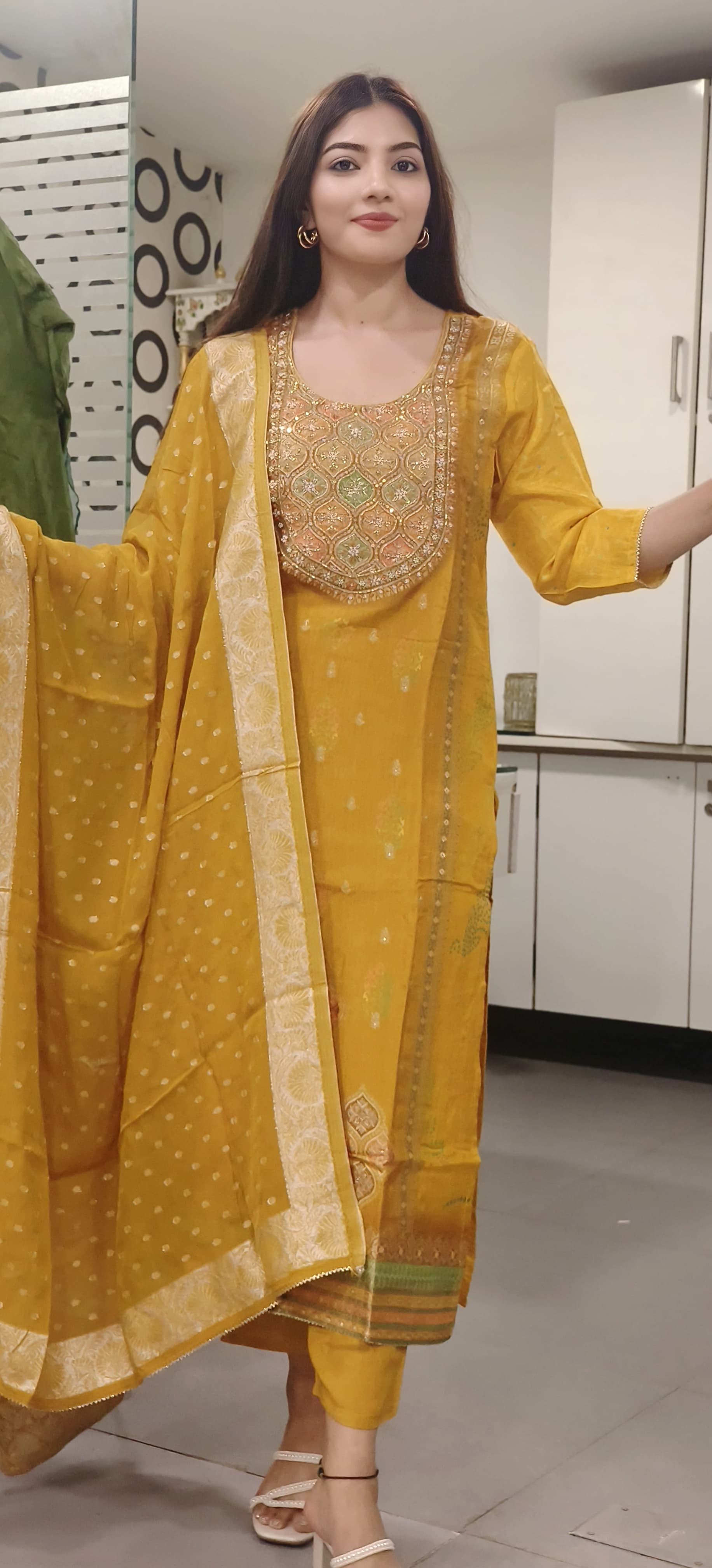 Beautiful Zardosi And Sequence Embroidery Full Set DRYWASHONLY-7184