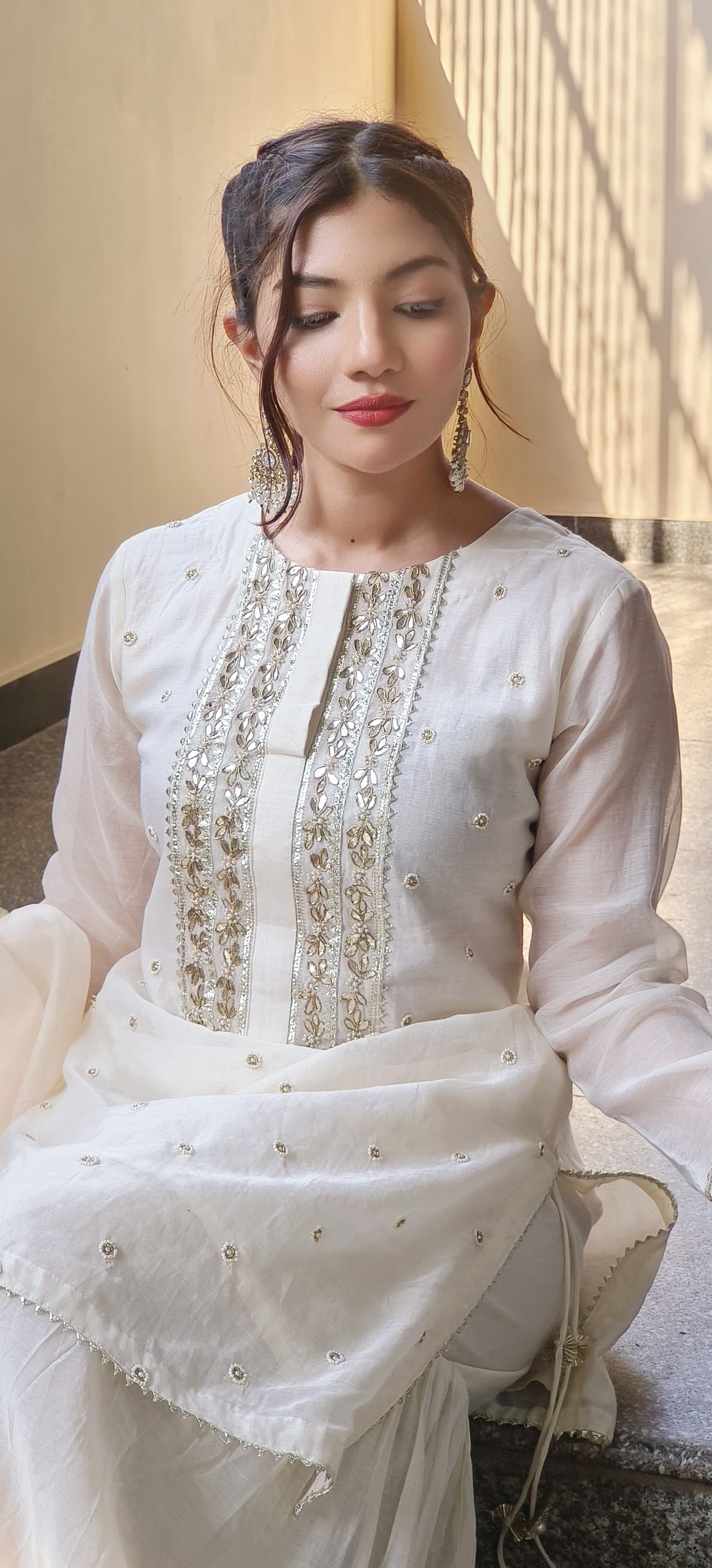 Zari Work Elegant Sharara Full Suit Set With Dupatta