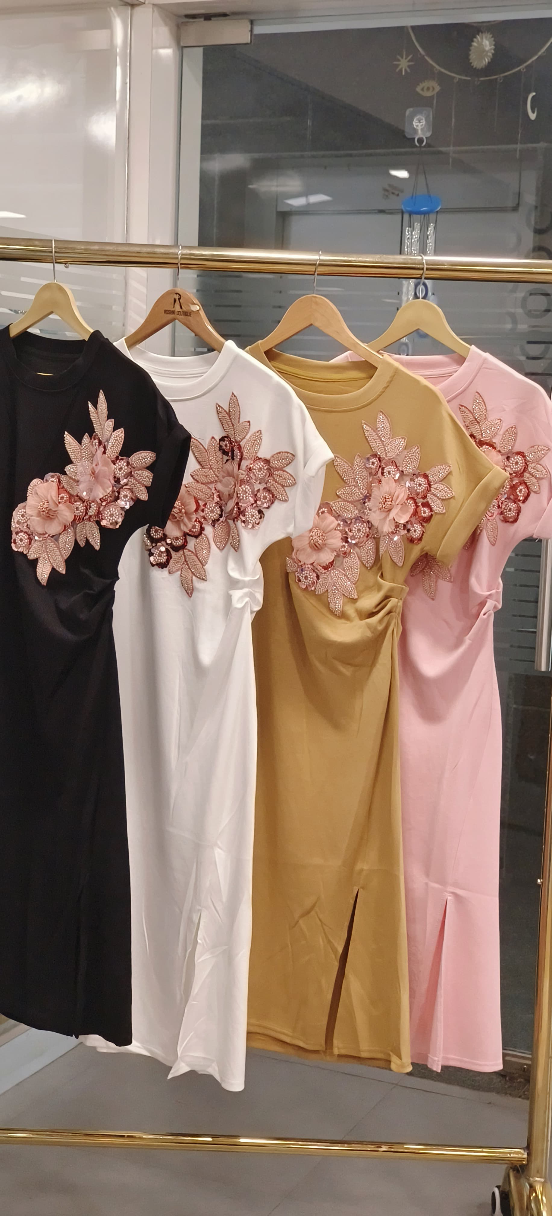 Floral Pop Luxe Appliqué Dress Tee